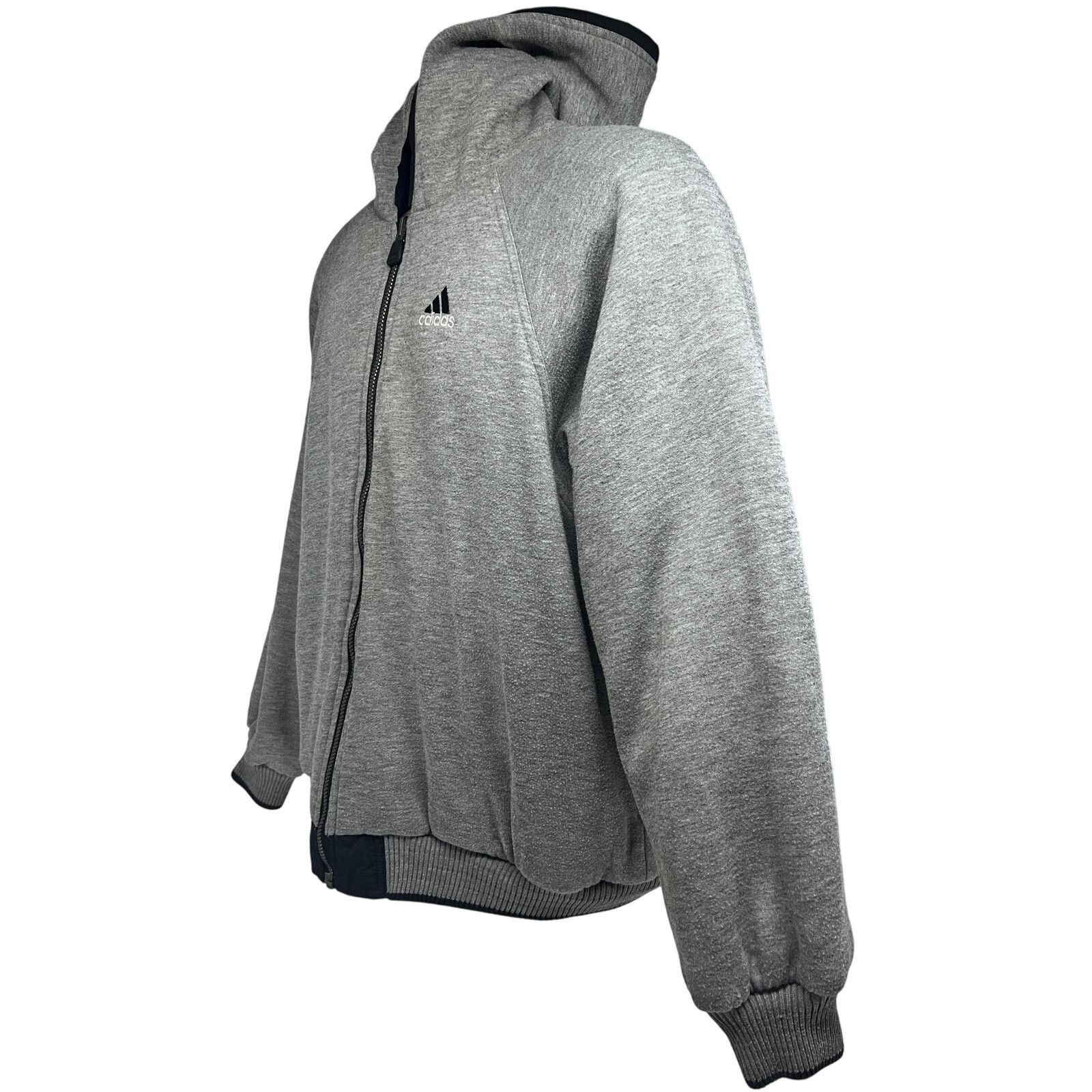 Adidas Adidas Black Trefoil Spellout Hood Reversible 90s Jacket L Size US L / EU 52-54 / 3 - 8 Thumbnail