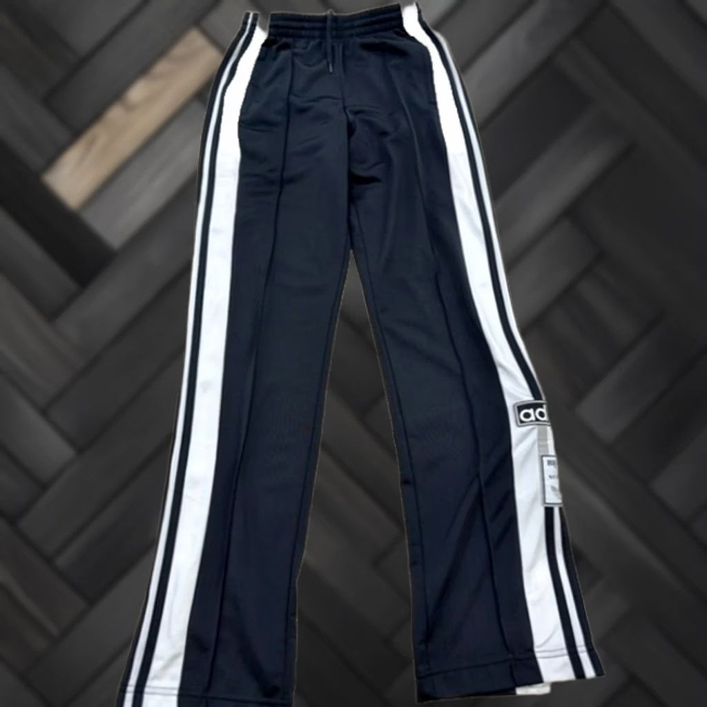 Adidas Adidas 3-Stripes Navy Track Pants S Polyester Striped Unisex Shirt Size US 29 - 1 Thumbnail