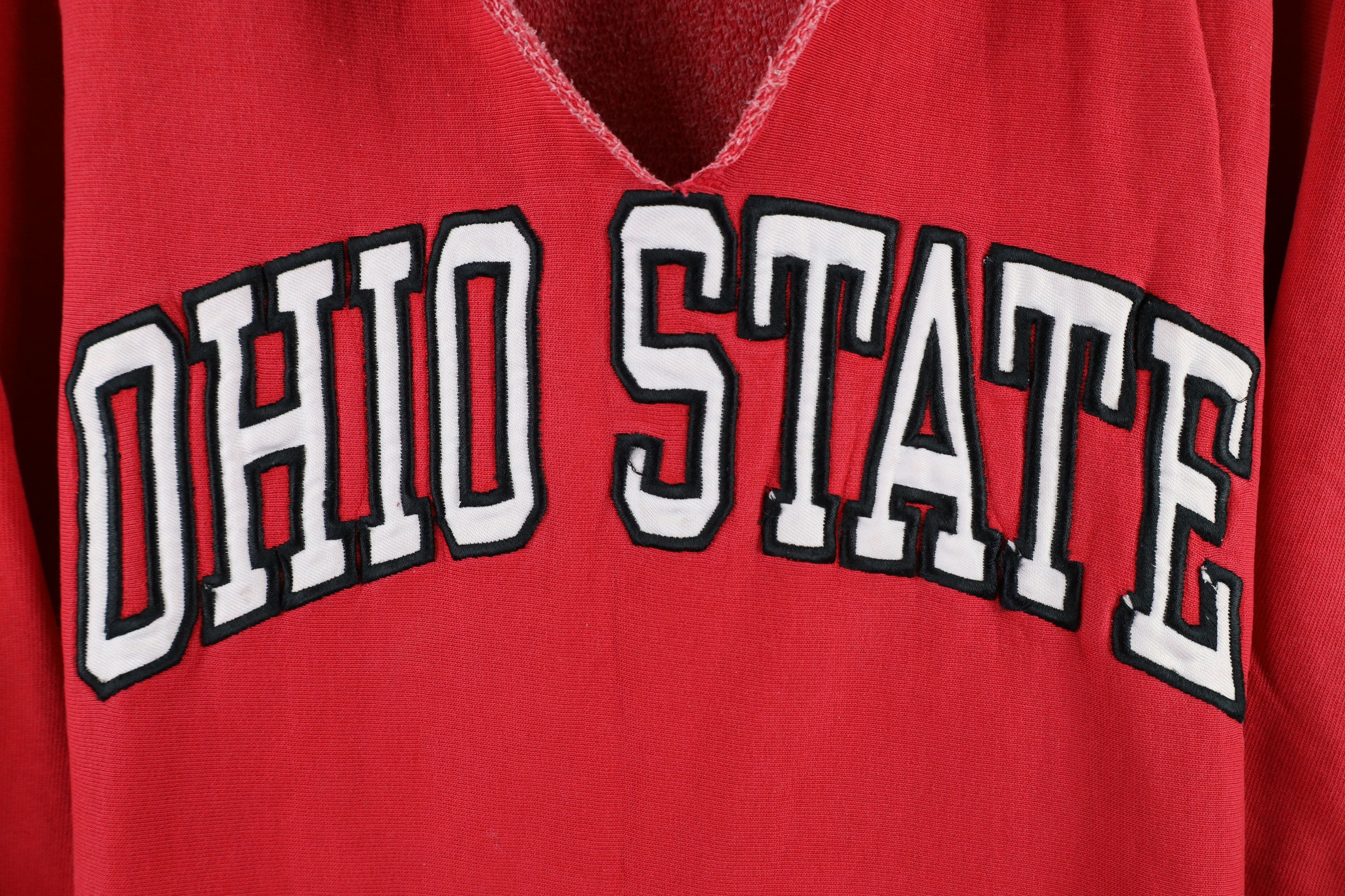 Vintage Vintage 90s Heavyweight Ohio State University Hoodie Size US XXL / EU 58 / 5 - 4 Thumbnail