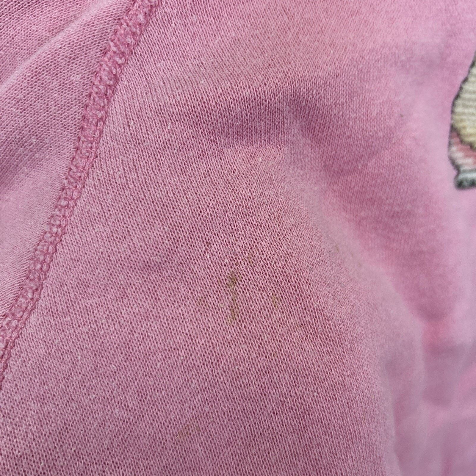 Tultex Vintage Easter Embroidered Rabbit Pink Sweatshirt Size Large Size L / US 10 / IT 46 - 4 Thumbnail