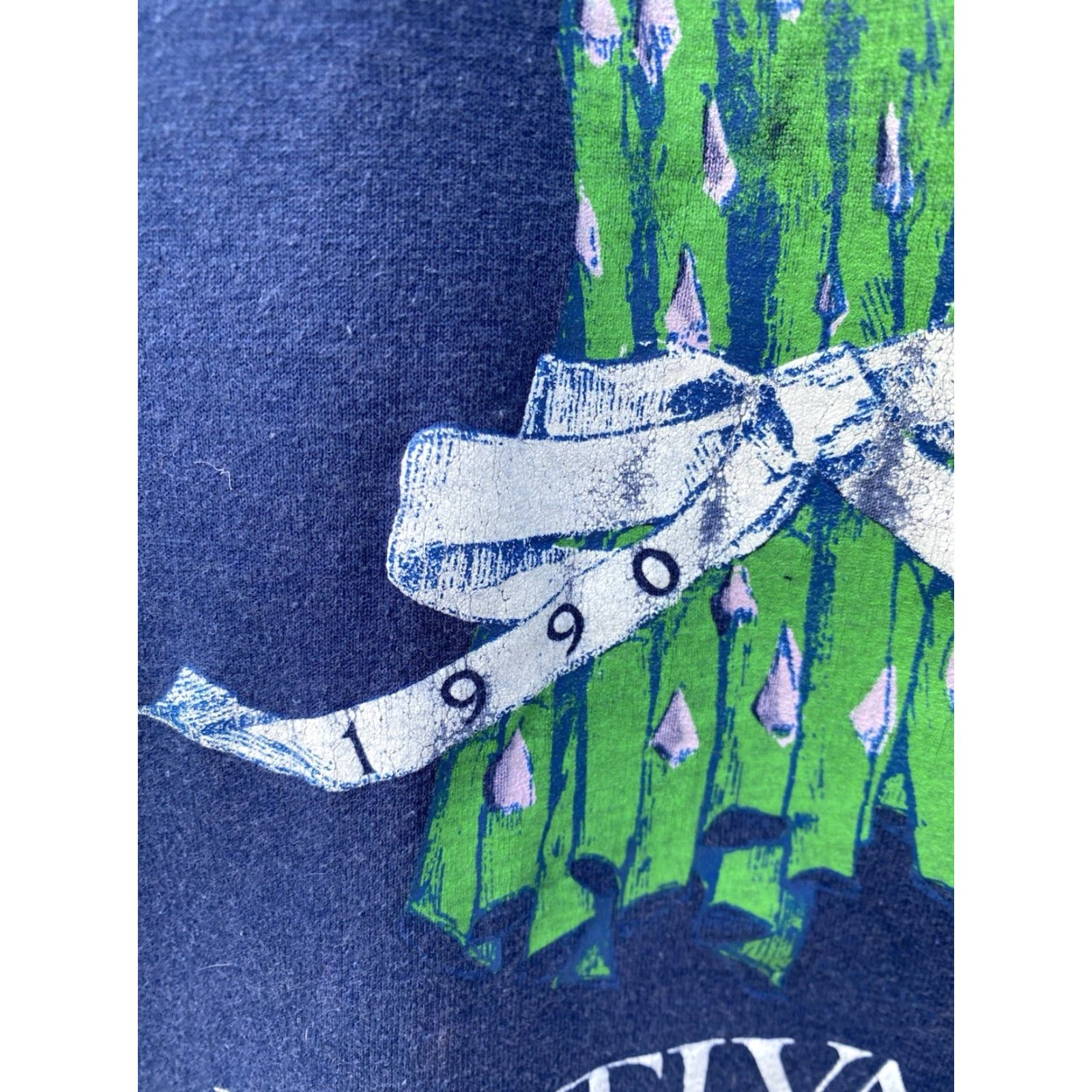 Hanes VINTAGE Stockton Asparagus Festival T-Shirt Blue Hanes Fifty-Fifty XXL 2XL Men Graphic 90s California 1990s Short Sleeve Crew Neck Shirt Mens Size US XXL / EU 58 / 5 - 3 Thumbnail