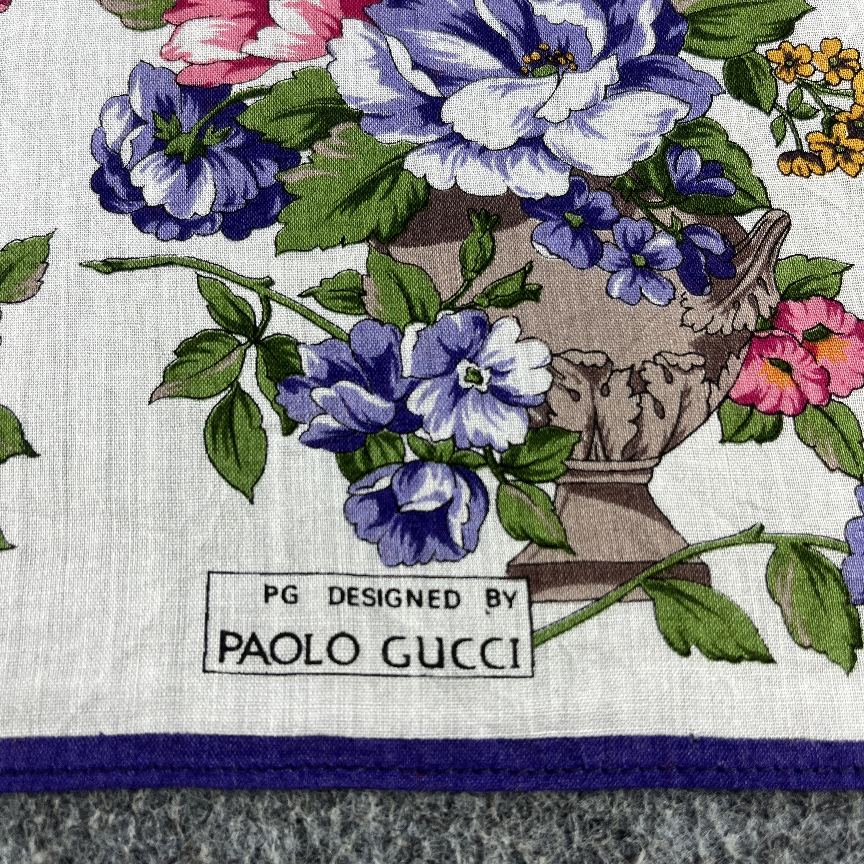 Paolo Gucci × Vintage Paolo Gucci Handkerchief / Bandana / Neckerchief B082 Size ONE SIZE - 2 Thumbnail