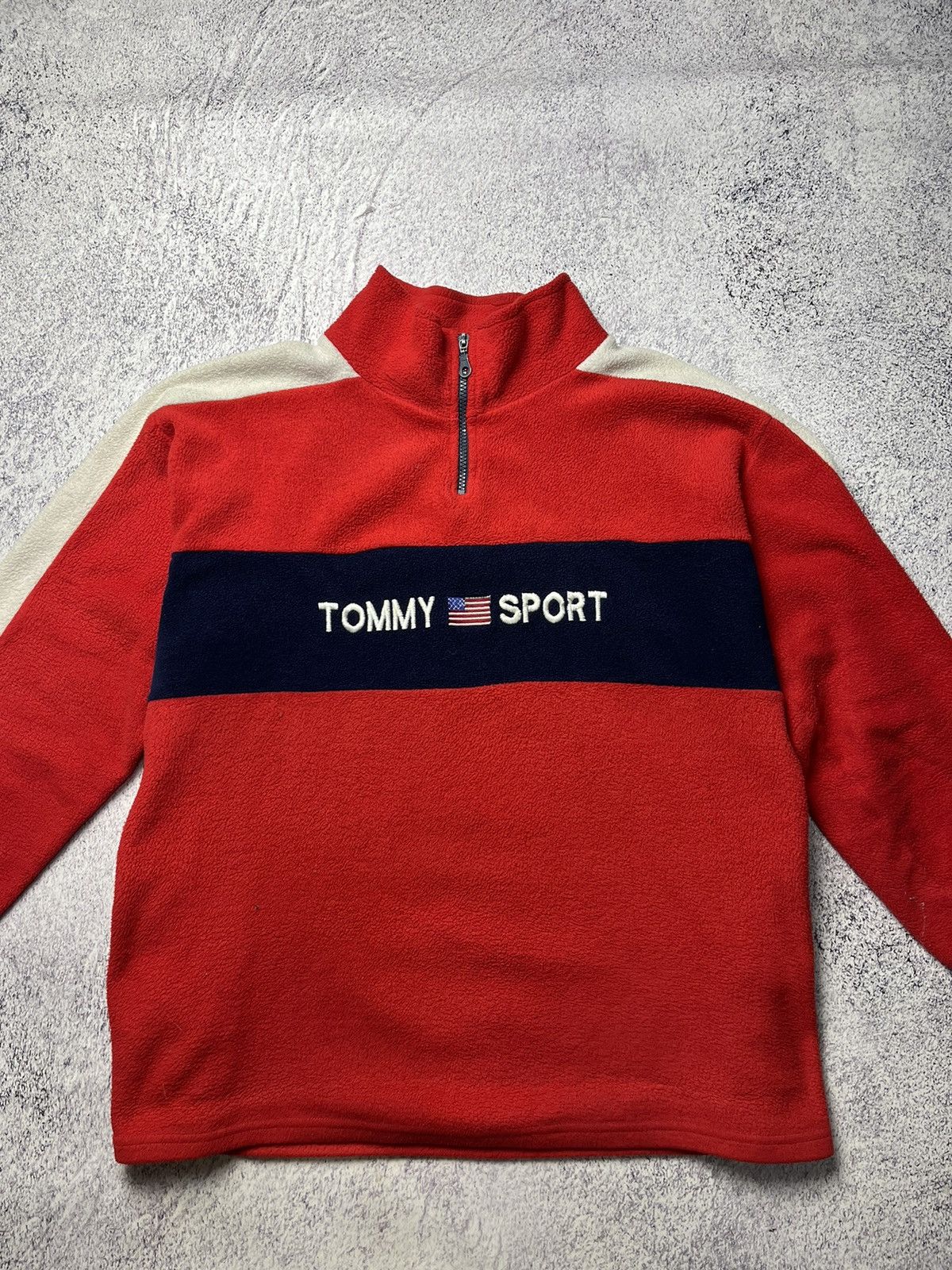 Tommy Hilfiger Mens Fleece Jacket Tommy Sport Hilfiger Vintage Size L Size US XL / EU 56 / 4 - 3 Thumbnail