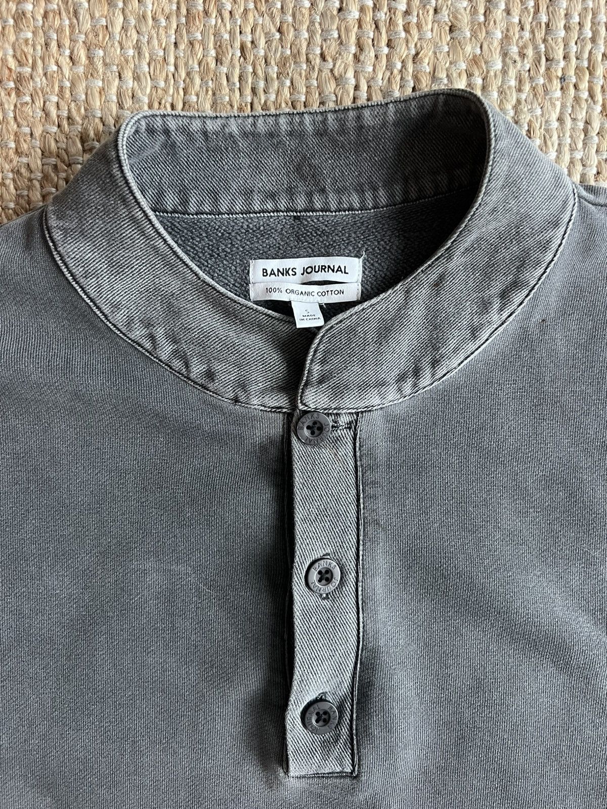 Banks Journal Banks Journal Henley Sweater - Washed Grey Size US S / EU 44-46 / 1 - 3 Thumbnail
