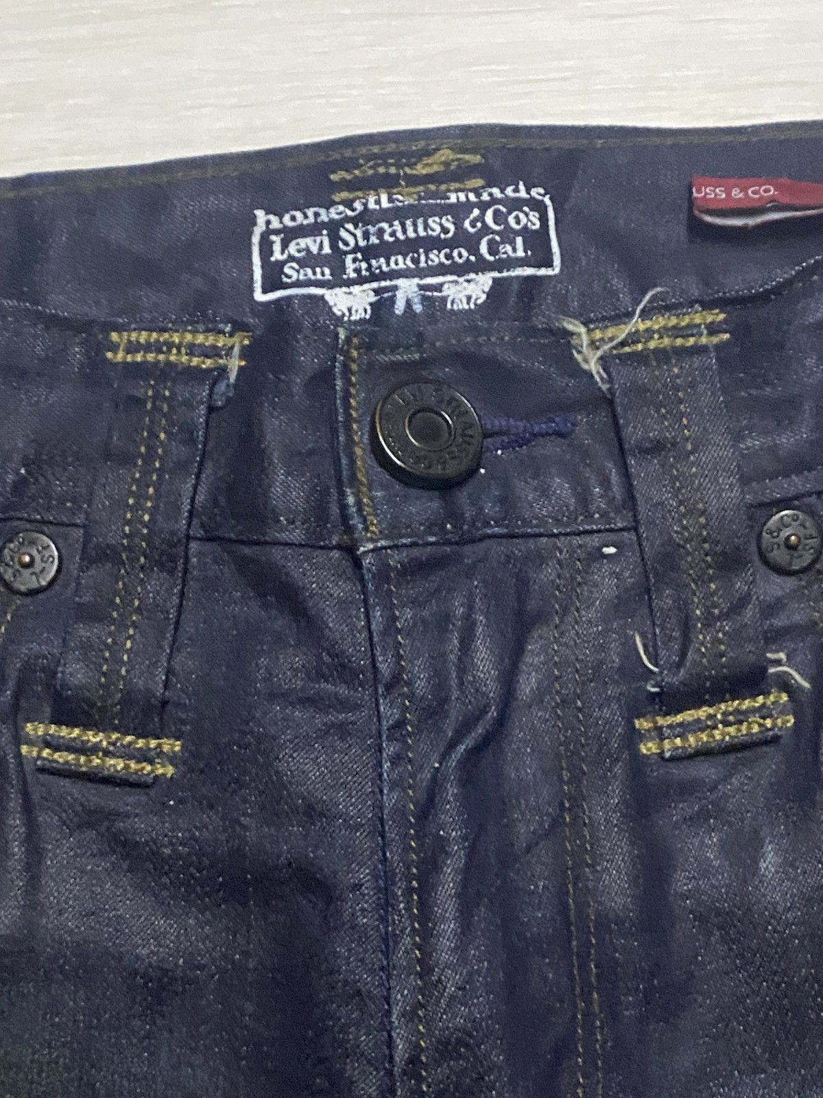 Levi's Levis Y2K Black Denim Distressed Slim Fit Jeans Size US 30 / EU 46 - 8 Thumbnail