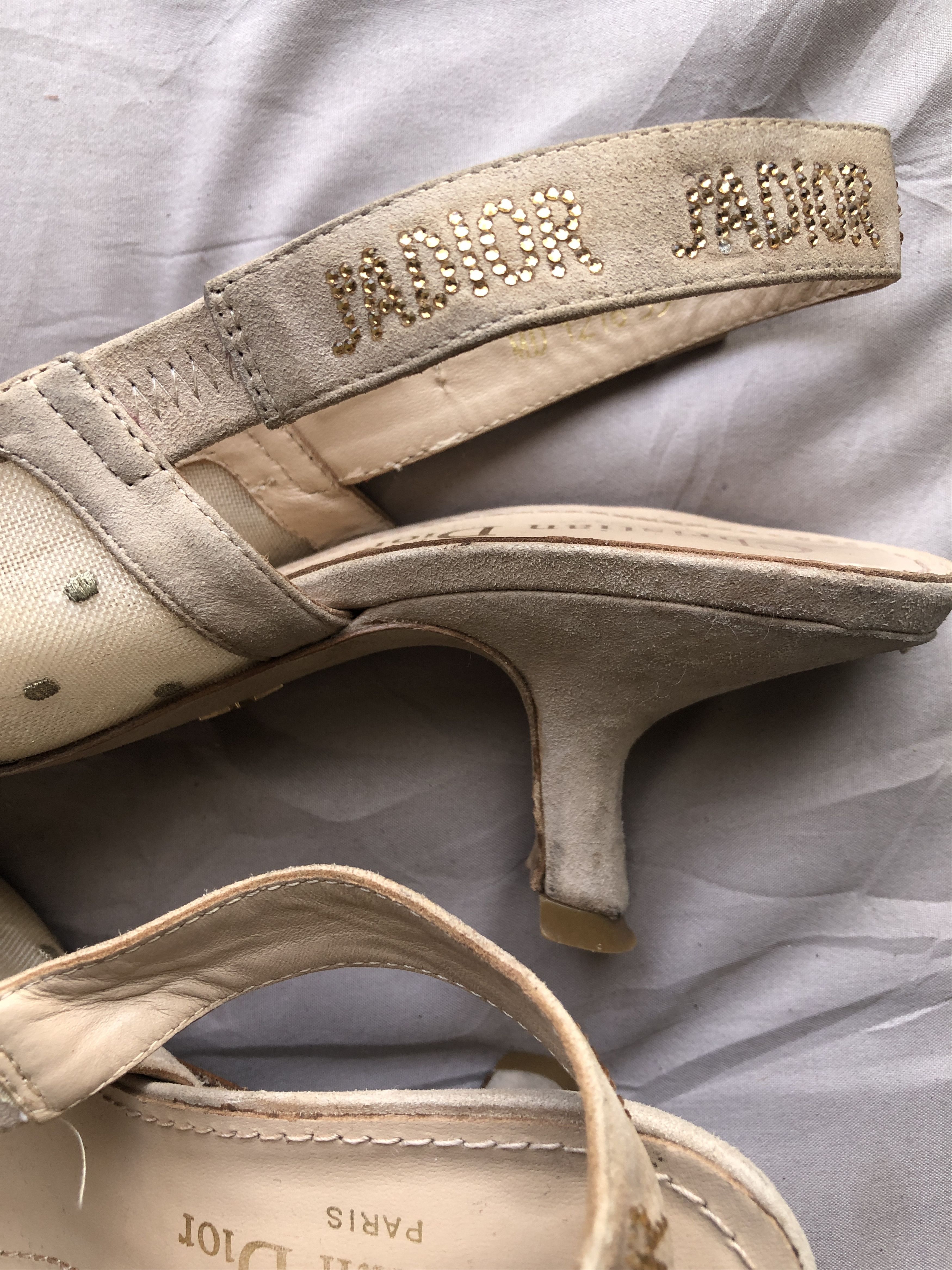 Dior Christian Dior kitten heels in beige Size US 5 / IT 35 - 3 Thumbnail