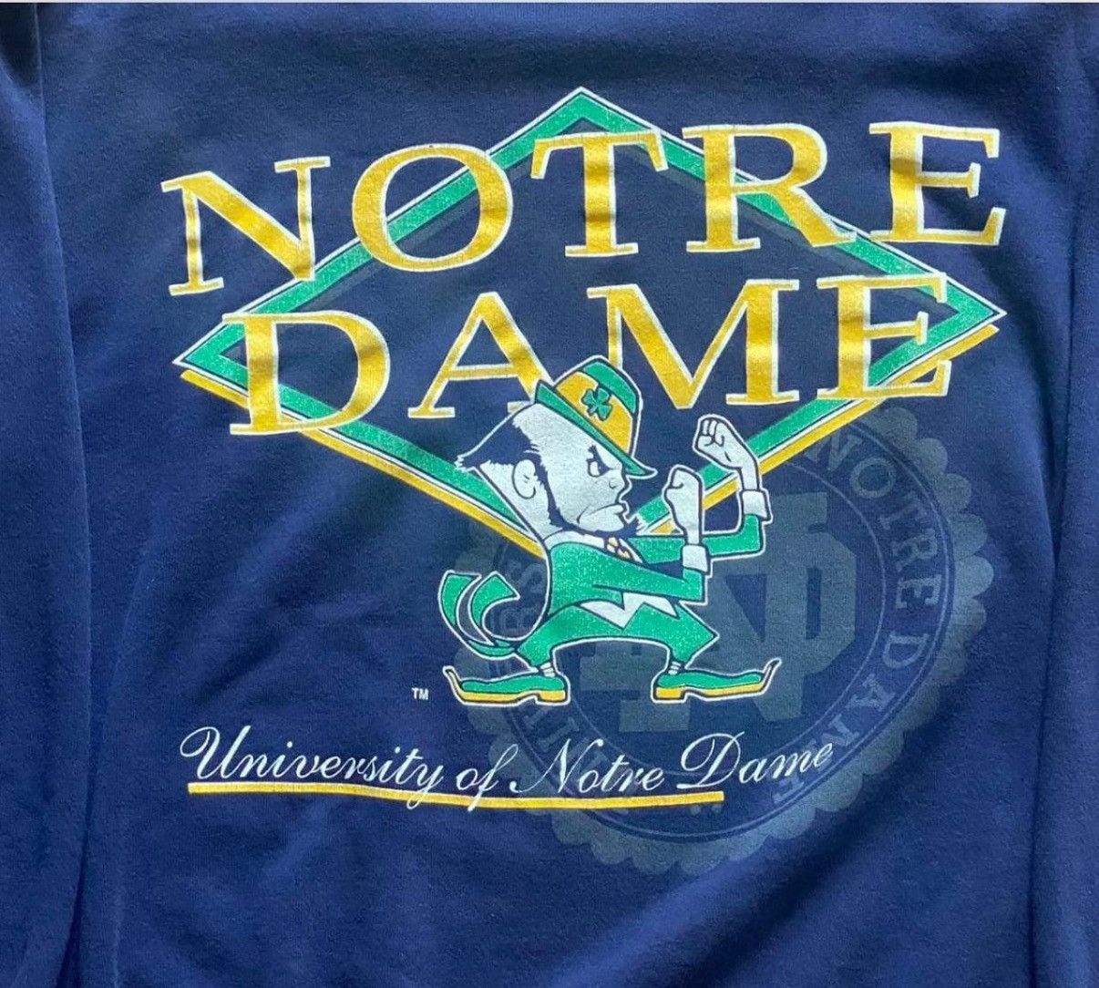 Starter 90s Notre Dame Irish Crewneck Men's Small Cropped Fit Rare Size US S / EU 44-46 / 1 - 2 Thumbnail