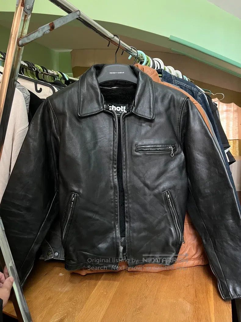 Schott Schott 643E Leather Jacket Size US XXS / EU 40 - 1 Thumbnail