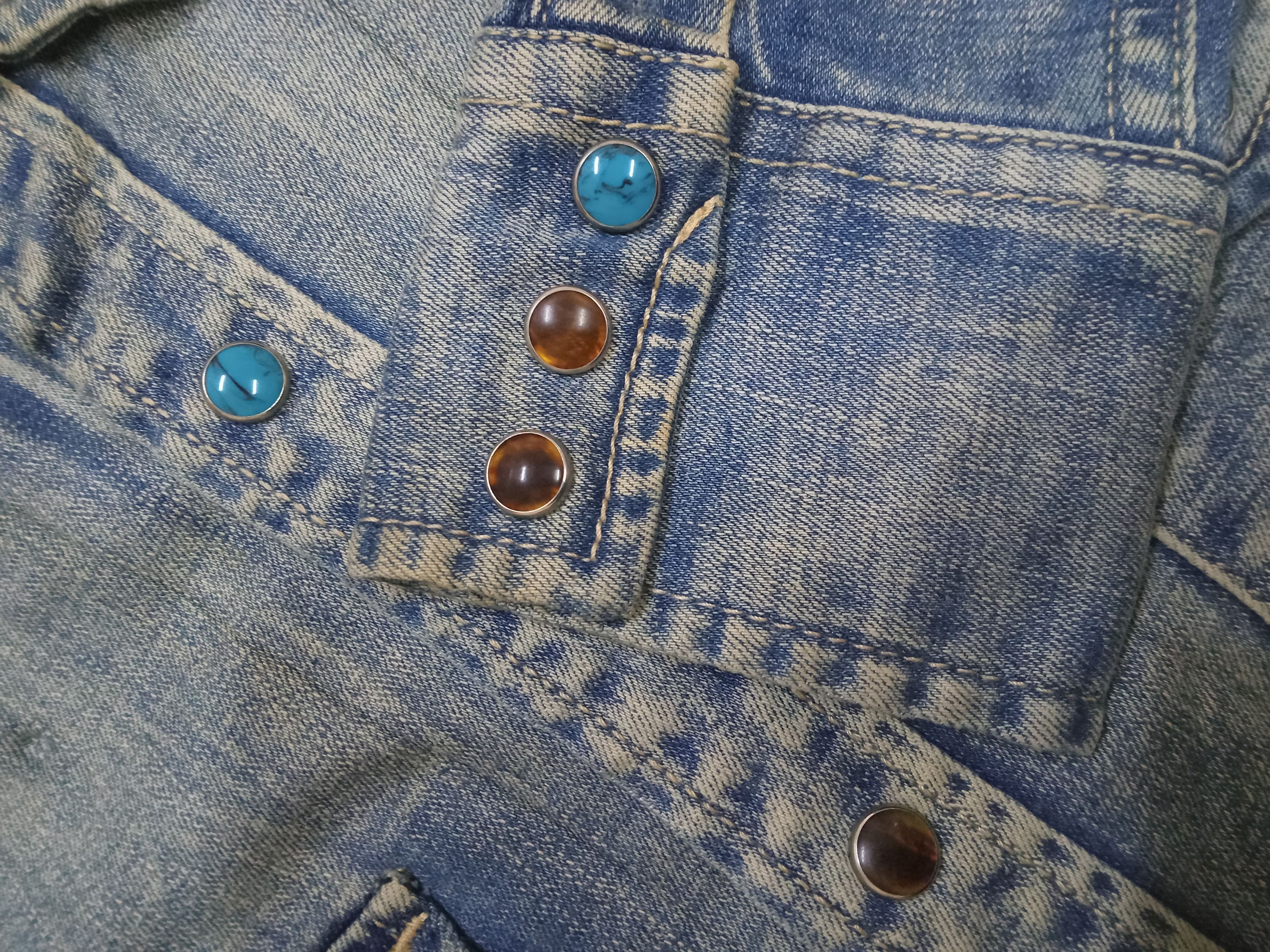 Japanese Brand Rattle Trap Western Denim Snap Button Shirt Size M / US 6-8 / IT 42-44 - 6 Thumbnail