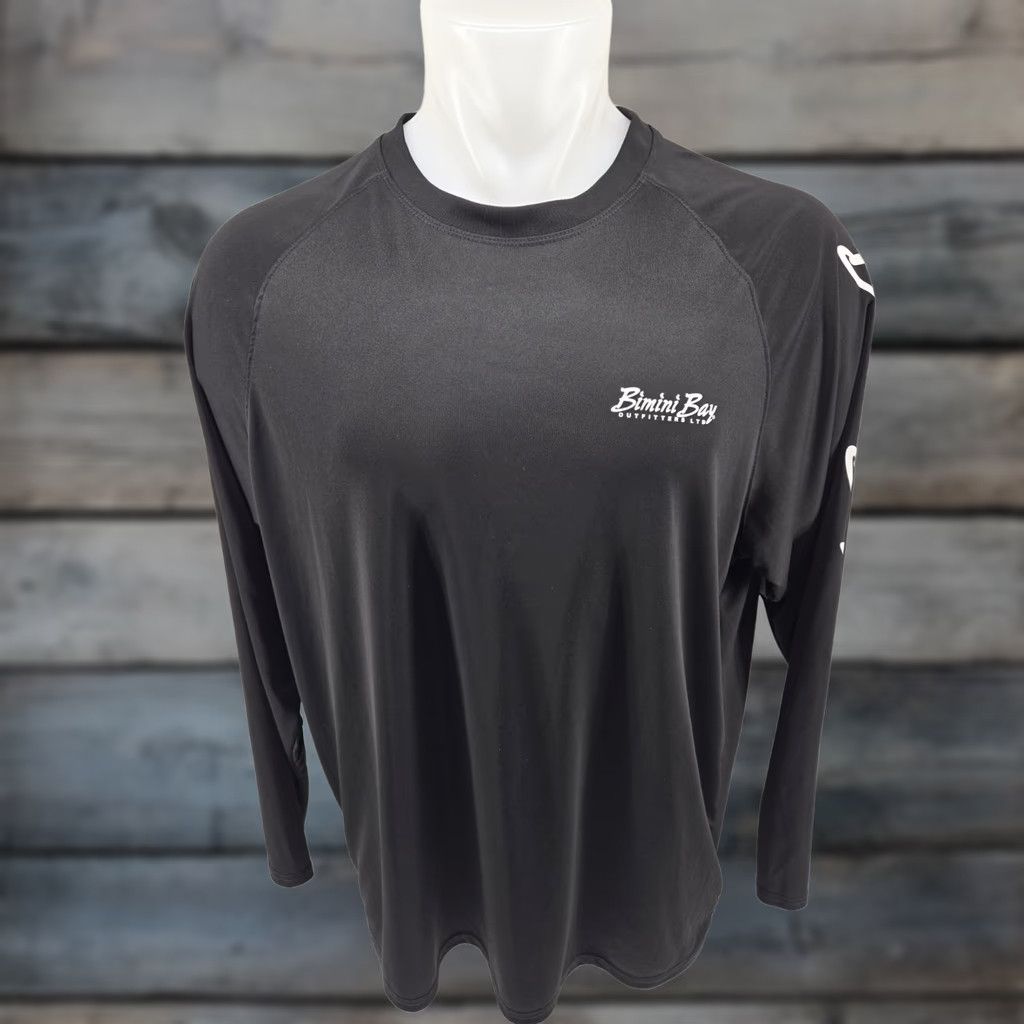 Vintage Bimini Bay Graphic Tee Men XL Black Fishing Polyester Pullover Long Sleeve Tee Size US XL / EU 56 / 4 - 1 Thumbnail