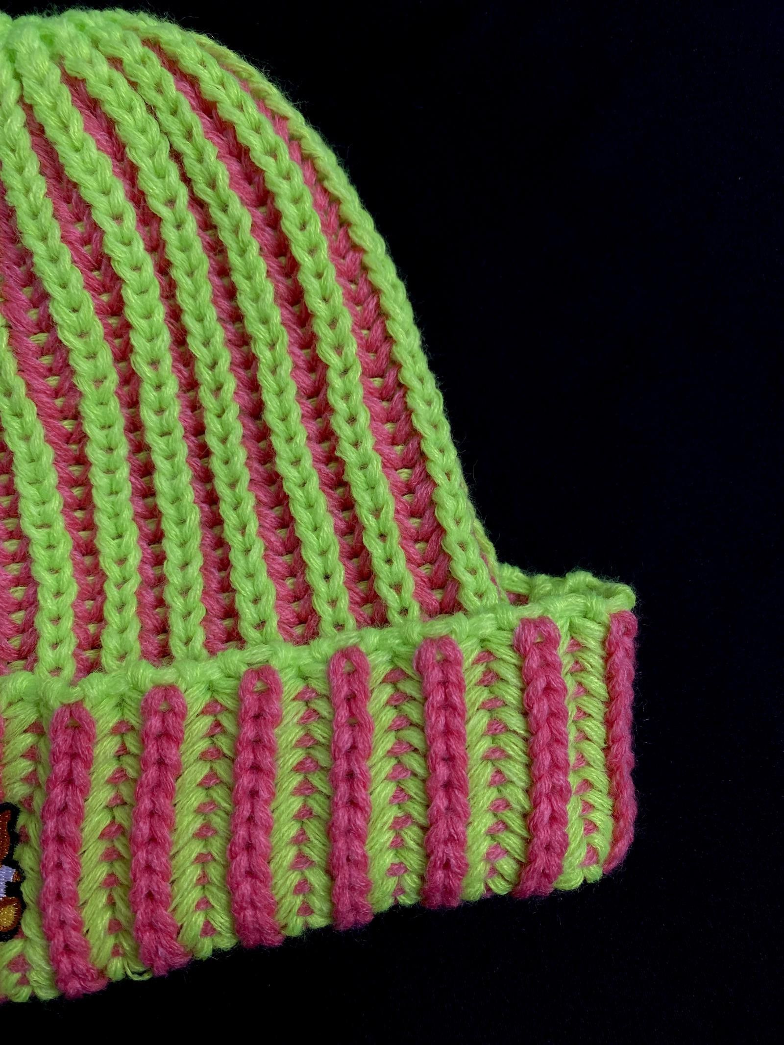 Teddy Fresh Rare Teddy Fresh Vibrant Neon No Cuff Knit Blue Beanie OS Size ONE SIZE - 5 Thumbnail