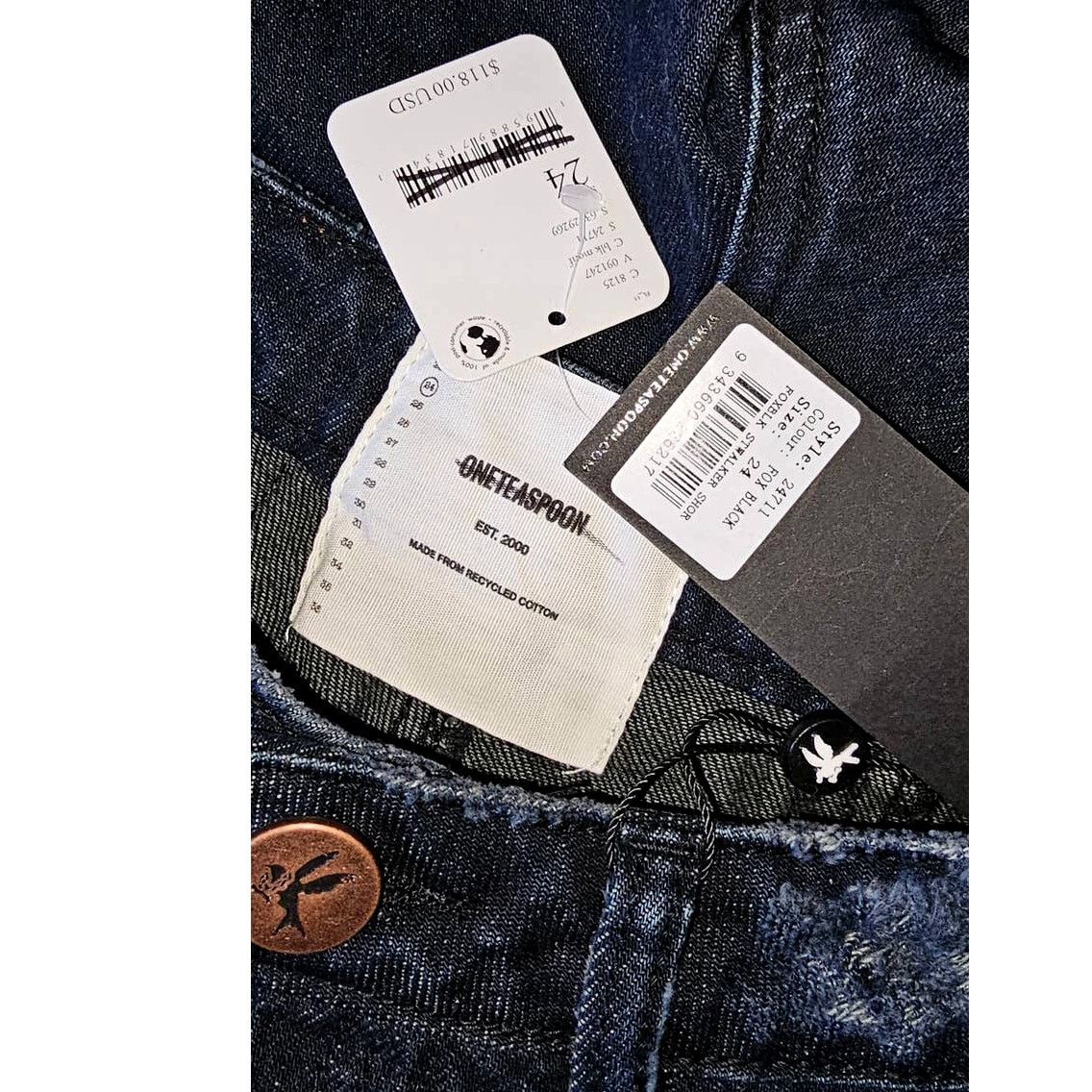 Free People NWT Free People One Teaspoon STREET WALKER Denim Shorts 24 Size 24" / US 00 / IT 34 - 4 Thumbnail