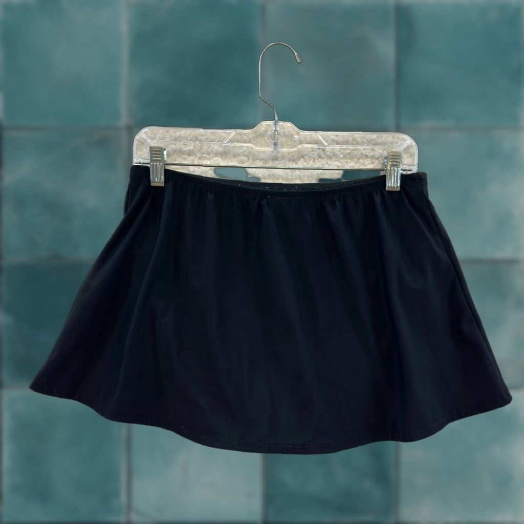 Vintage VINTAGE 90s Swim Skirt Bottoms 12 L Large Black Lined Cover Up Sporty Swimsuit - Nike Shirt Size 34" / US 12 / IT 48 - 1 Thumbnail