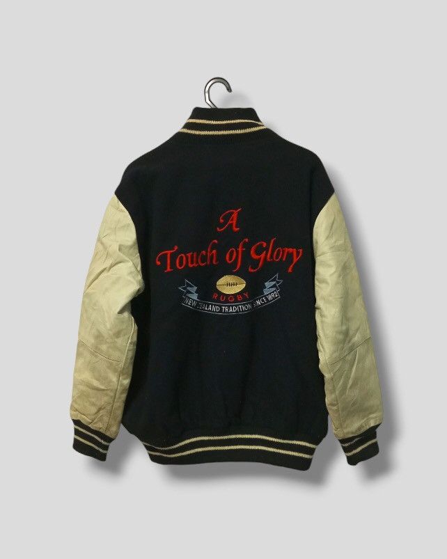 Vintage A01 A Touch of Glory Wool + Sleeve Leather Varsity Jacket Size US L / EU 52-54 / 3 - 2 Thumbnail