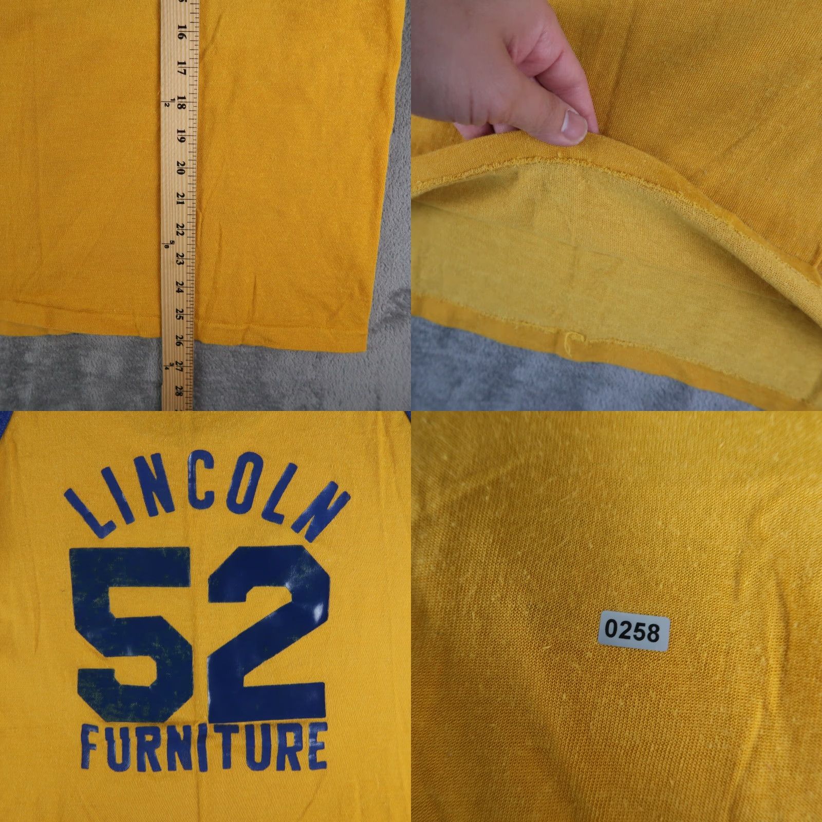 Mason's VINTAGE Mason Basketball Jersey XL Yellow Lincoln Furniture 60s 70s Size US XL / EU 56 / 4 - 8 Thumbnail
