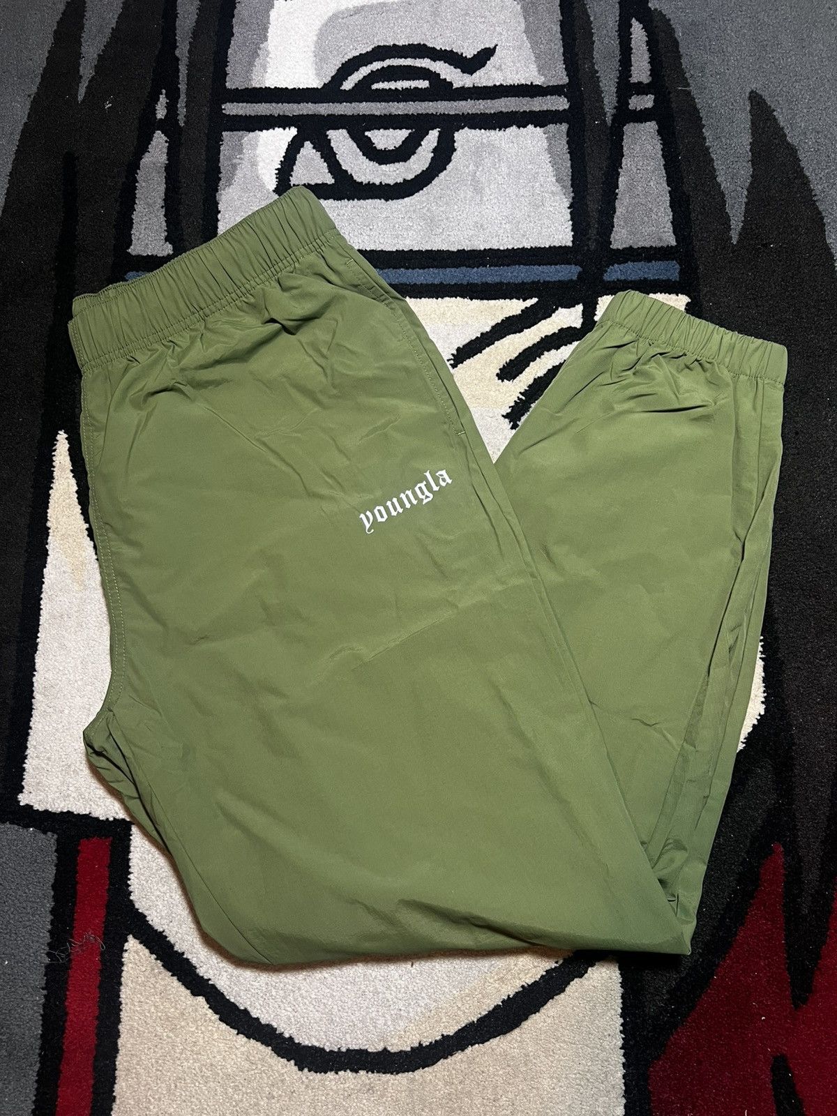 YoungLA Young LA Jogger Track Pants Sage Leaf Green size Large NWT Size US 34 / EU 50 - 1 Thumbnail