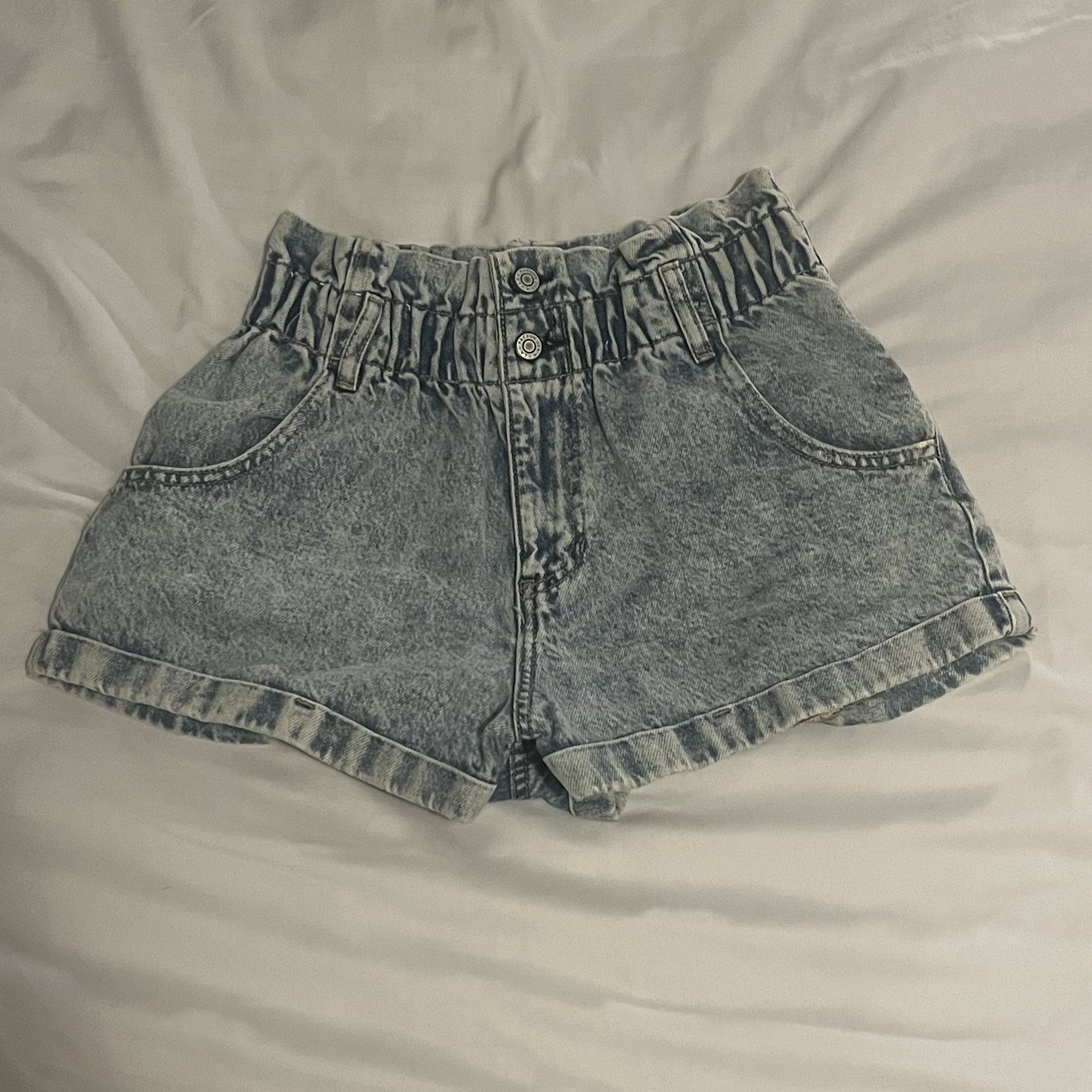 Pacsun PacSun Los Angeles High Waisted Blue Denim Shorts Size 30" / US 8 / IT 44 - 1 Thumbnail