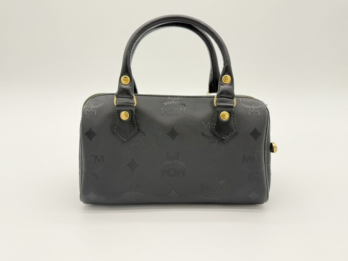 MCM MCM Visetos Logogram 2-Way Hand Bag – Black Size ONE SIZE - 3 Thumbnail