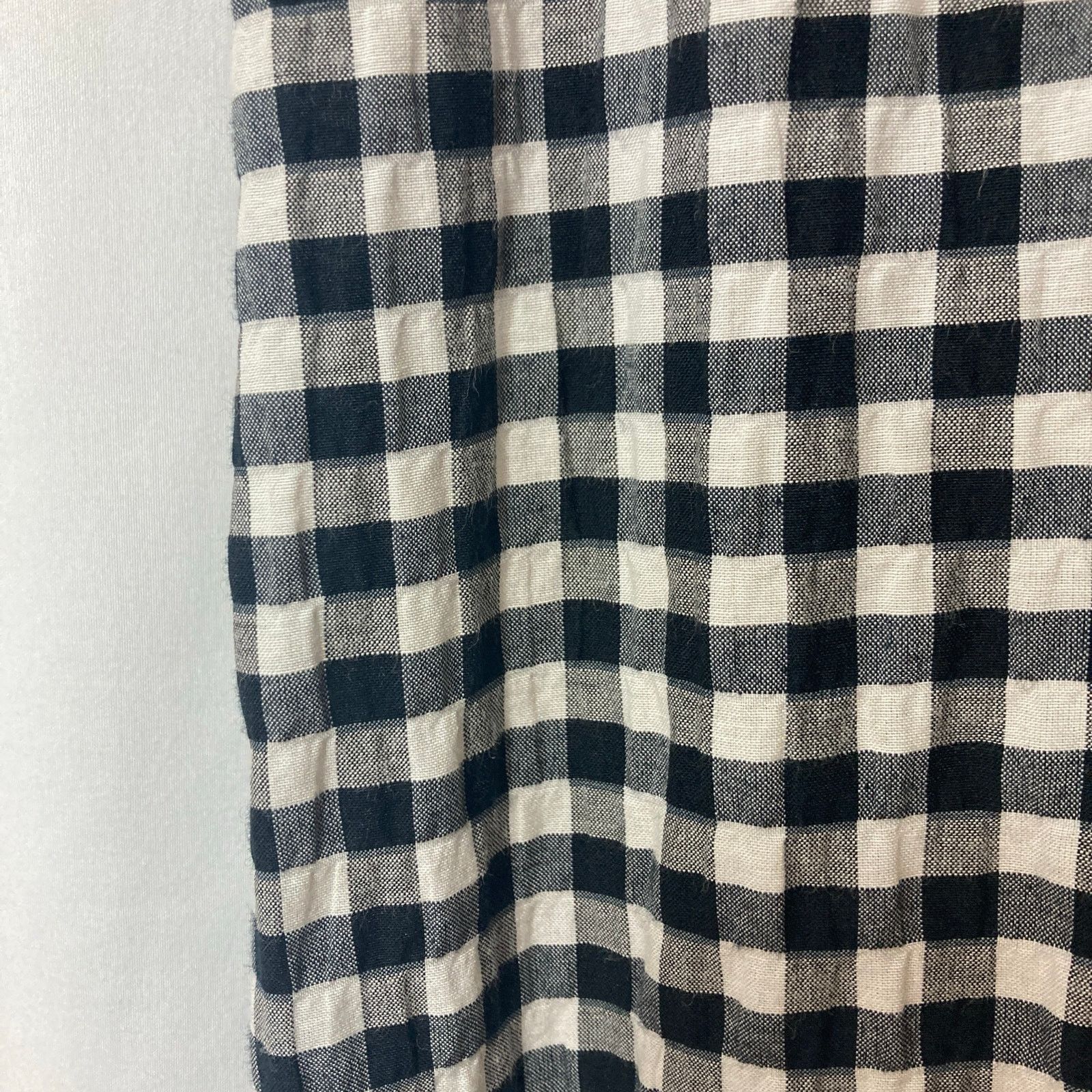 Other Sharagano Gingham Plaid Black White Sheath Fall Dress Size L / US 10 / IT 46 - 5 Thumbnail