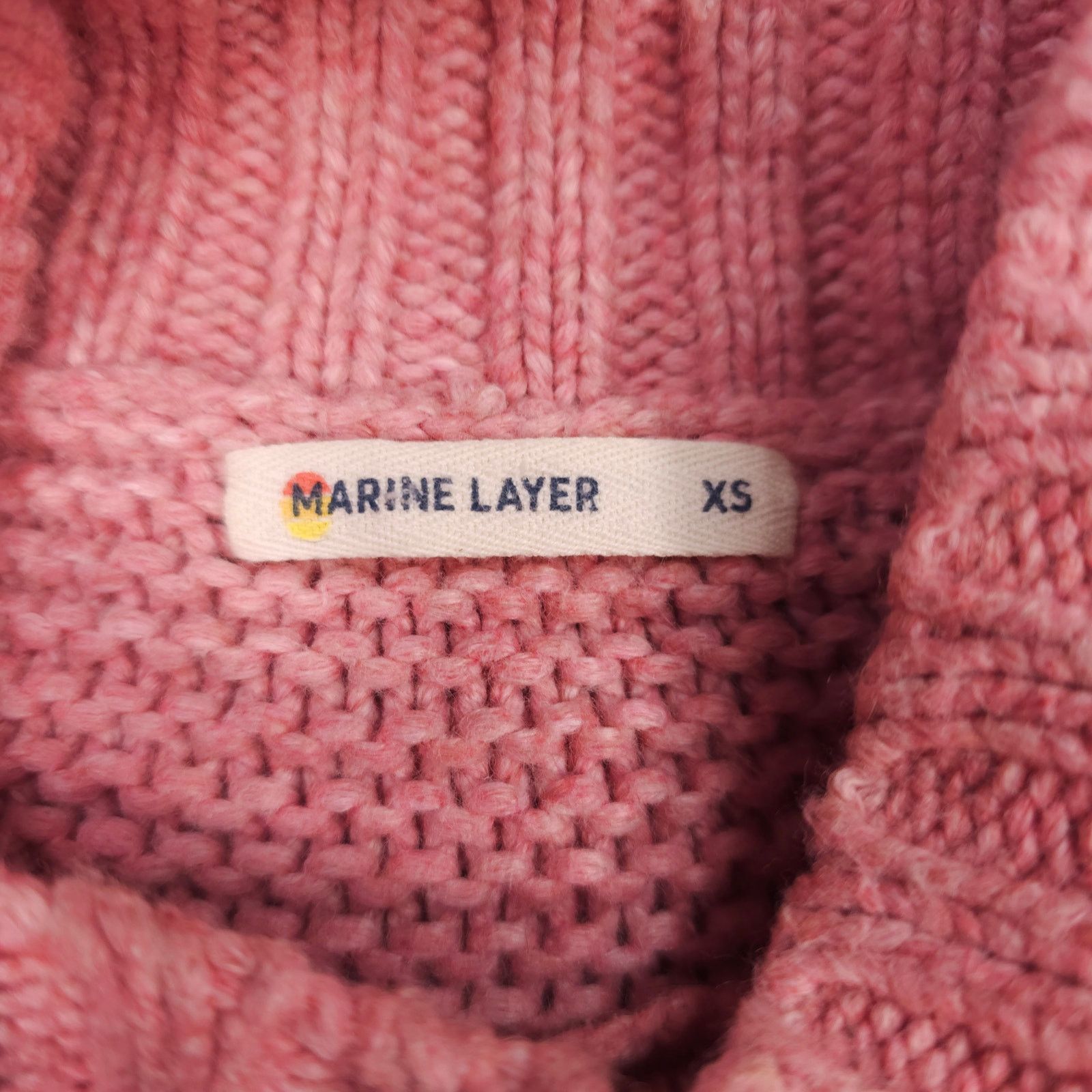Marine Layer Marine Layer Merino Wool Blend Sweater Pink Sz Extra Small Size XS / US 0-2 / IT 36-38 - 6 Thumbnail