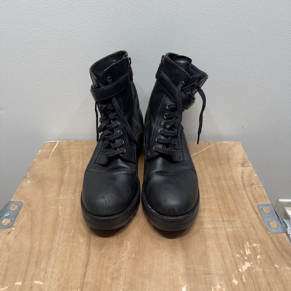 Prada Prada Sport Leather Buckle Combat Boots Distressed Size US 8 / EU 41 - 4 Thumbnail
