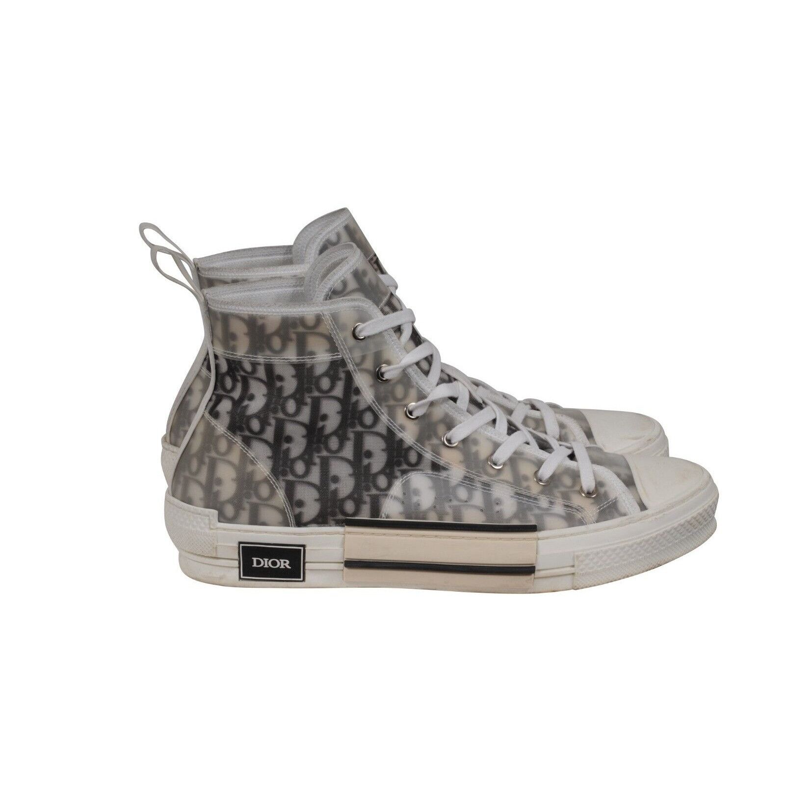 Dior B23 High Top Sneakers Black White Oblique Size US 12 / EU 45 - 8 Thumbnail