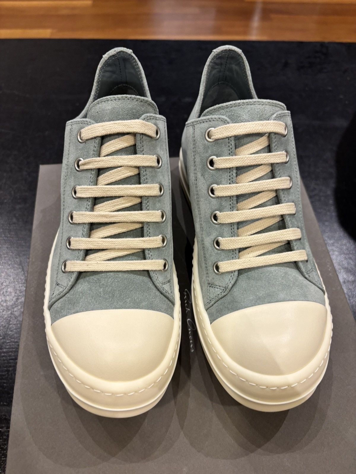 Rick Owens Rick Owens Ramones Low ‘Mouthwash/Milk’ Size US 6.5 / IT 36.5 - 4 Thumbnail