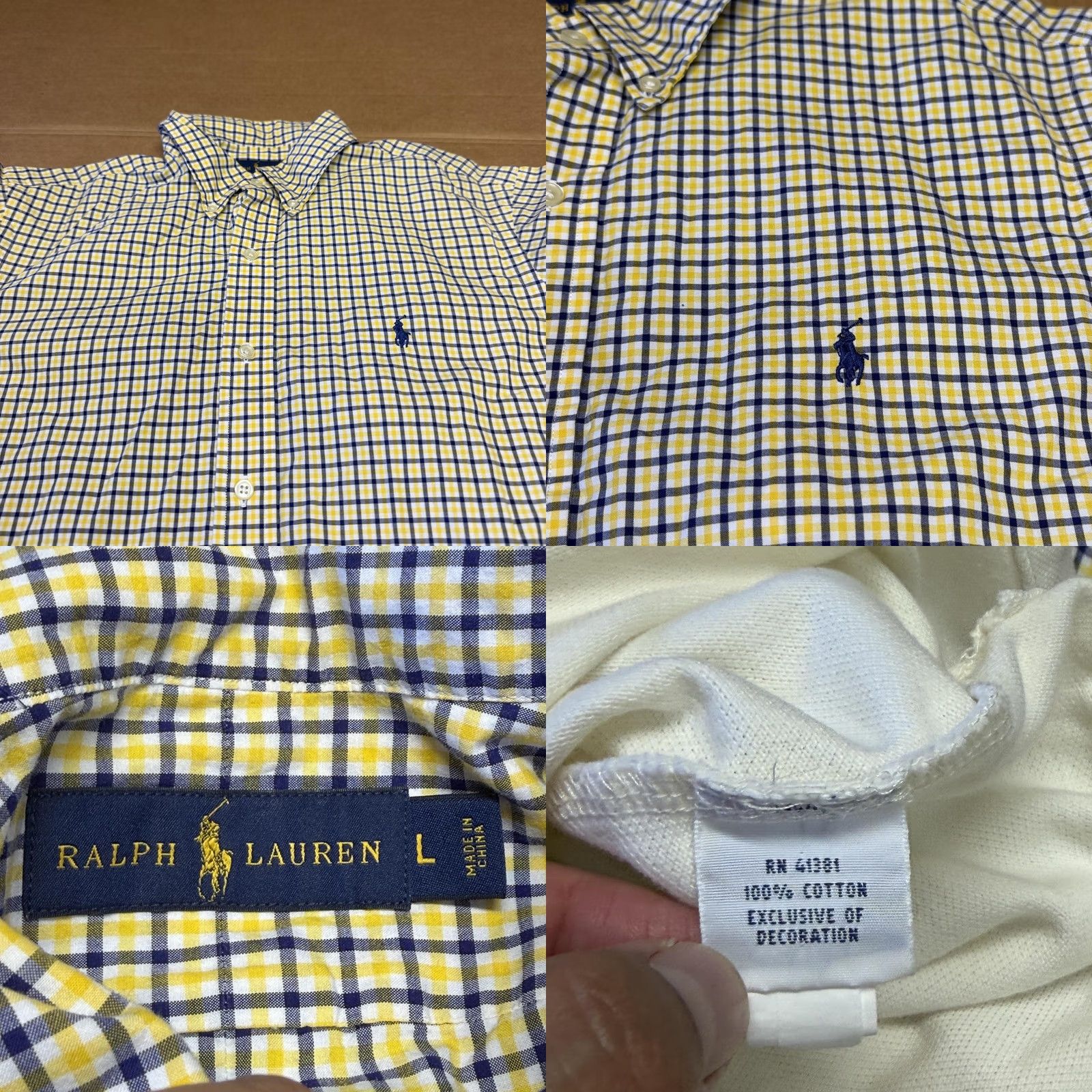 Ralph Lauren Ralph Lauren Shirt Lot Mens Large Short Sleeve Polo Button Down Check Multicolor Size US L / EU 52-54 / 3 - 8 Thumbnail
