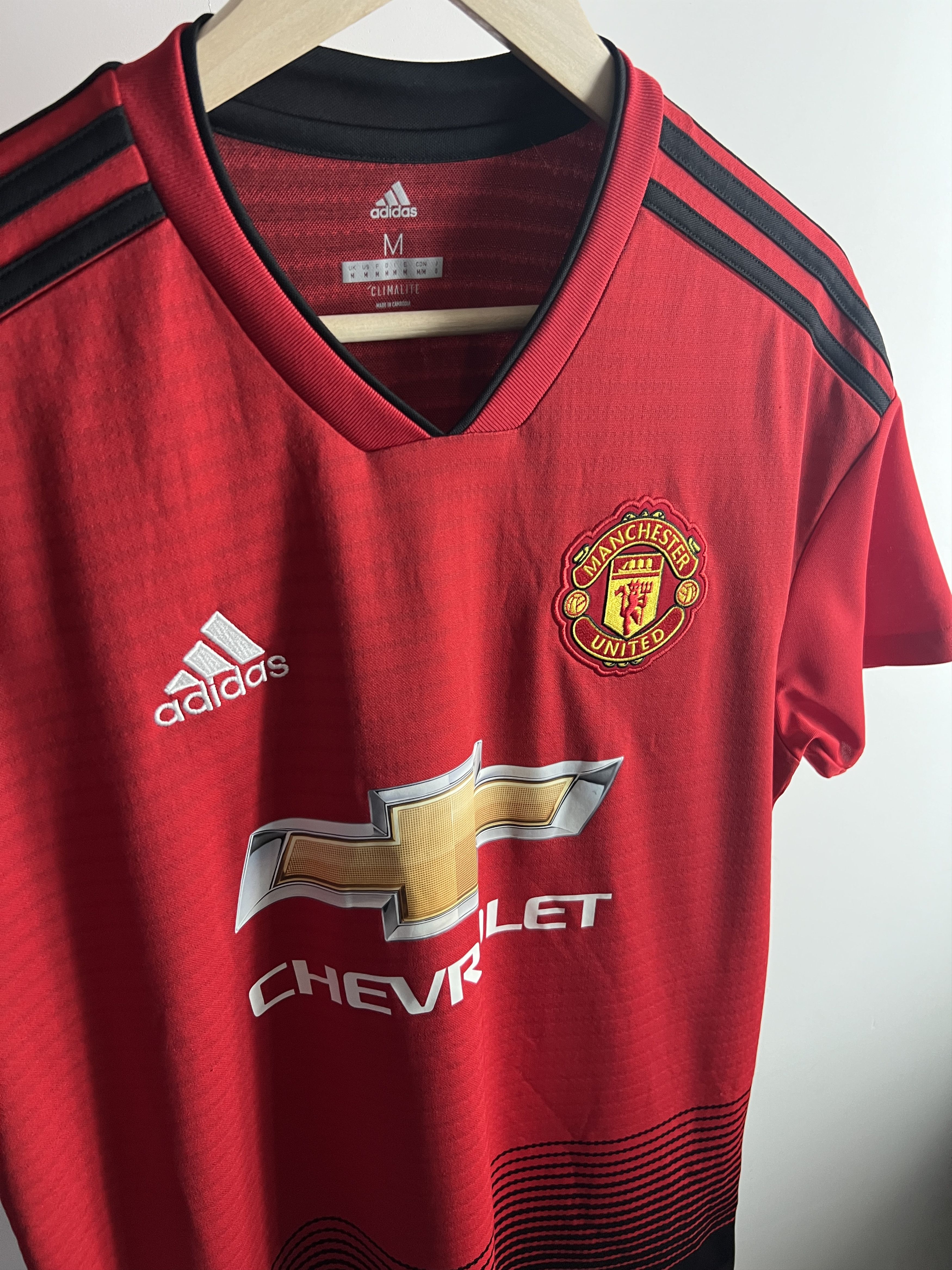 Adidas Soccer Jersey Adidas Manchester United Home 18/19 Size M Size US M / EU 48-50 / 2 - 4 Thumbnail