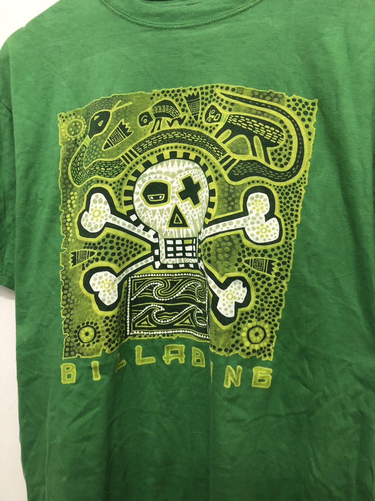 Billabong × Vintage Vintage Y2K Billabong Skull & Surf Graphic Tshirt Size US L / EU 52-54 / 3 - 3 Thumbnail