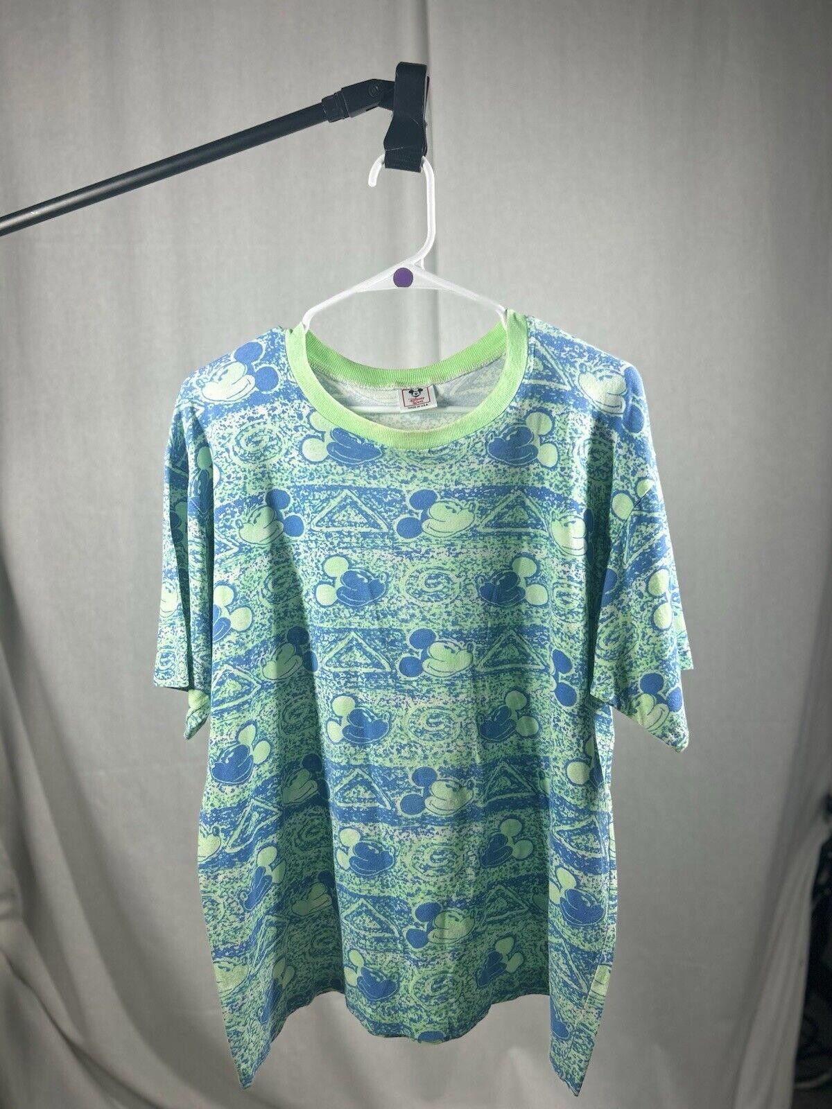 Disney VTG 1990s Mickey Mouse All Over Print T-Shirt Size US L / EU 52-54 / 3 - 1 Thumbnail