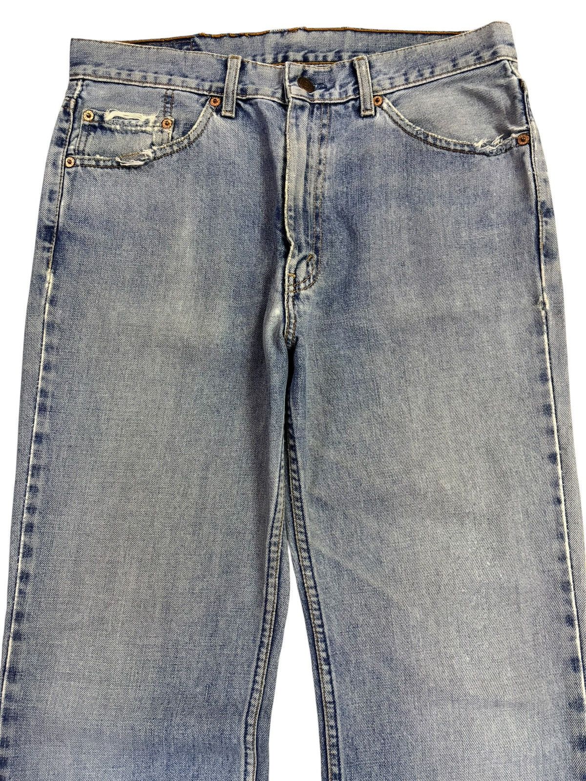 Levi's Vtg 80s Levis Rindem Lot 517 #359 Flared Distress Jeans Size US 33 - 3 Thumbnail