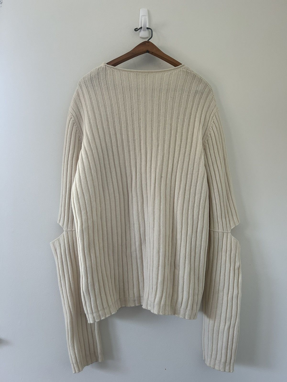 Helmut Lang Helmut Lang 1997 Re-Edition Elbow Cut Out Sweater Size US L / EU 52-54 / 3 - 2 Thumbnail