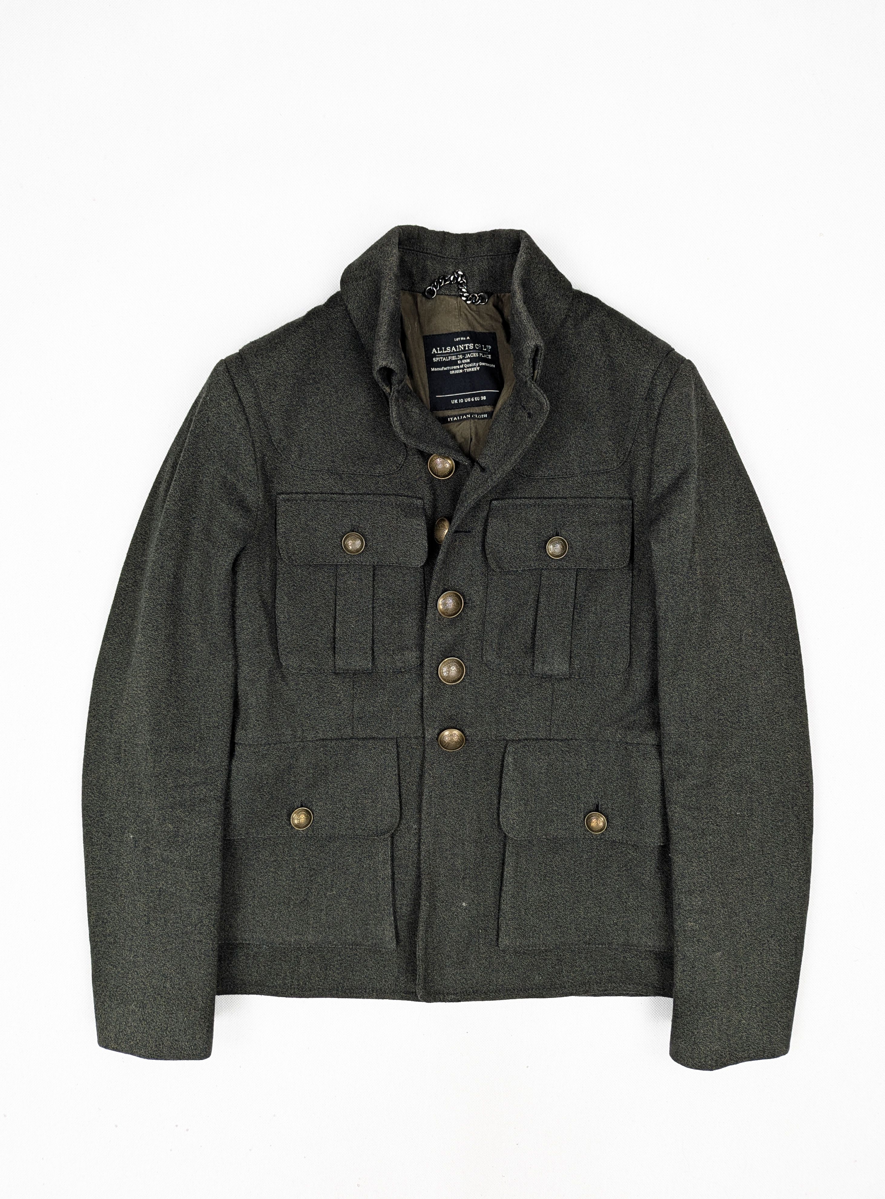 Allsaints Allsaints olive wool jacket coat M Size M / US 6-8 / IT 42-44 - 2 Thumbnail