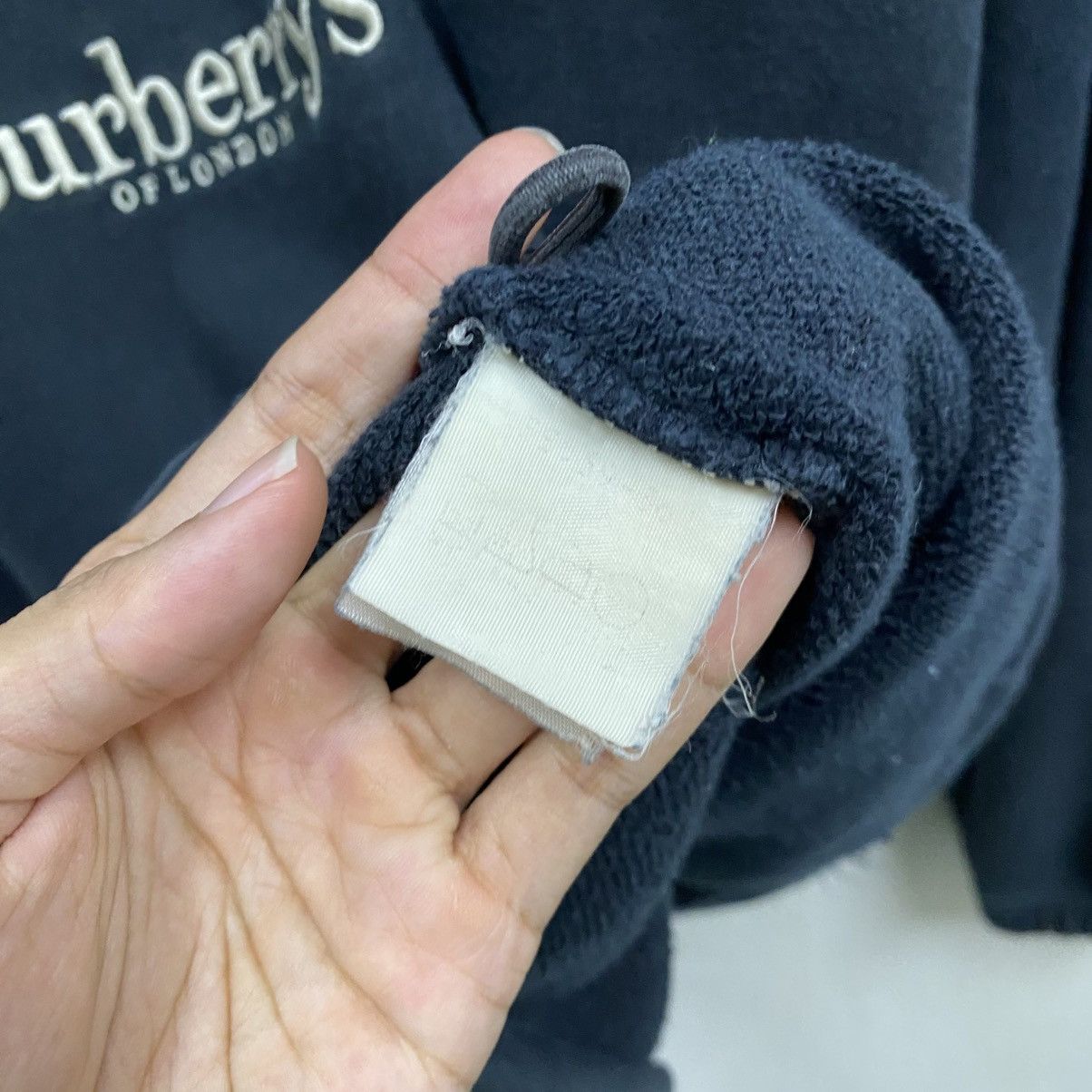 Burberry × Vintage Vintage Burberrys Of London Big Logo Centre Half Zipper Size US L / EU 52-54 / 3 - 13 Thumbnail