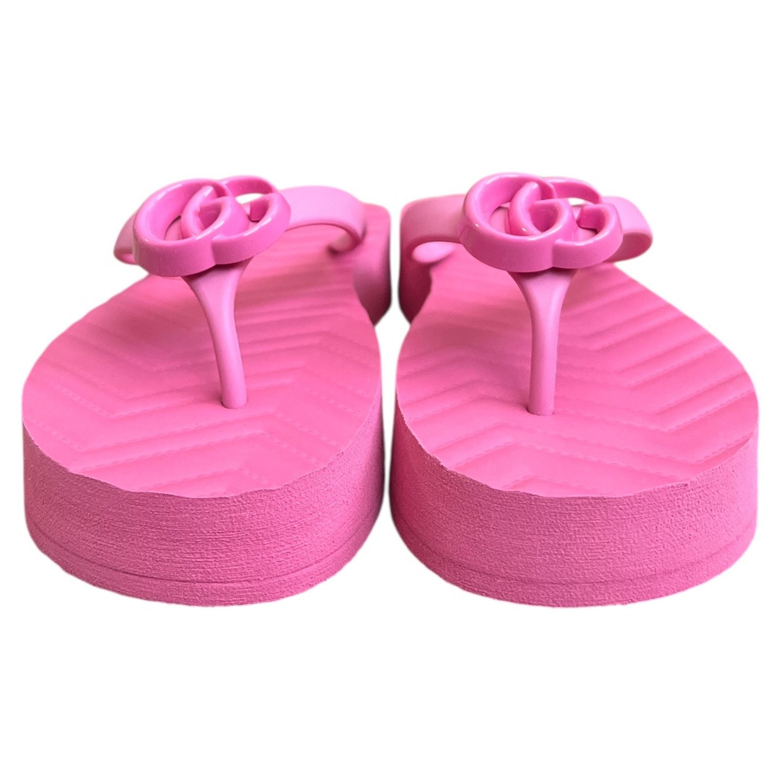 Gucci Gucci Pink Interlocking G Logo Platform Sandal, IT36/US6 Size US 6 / IT 36 - 6 Thumbnail