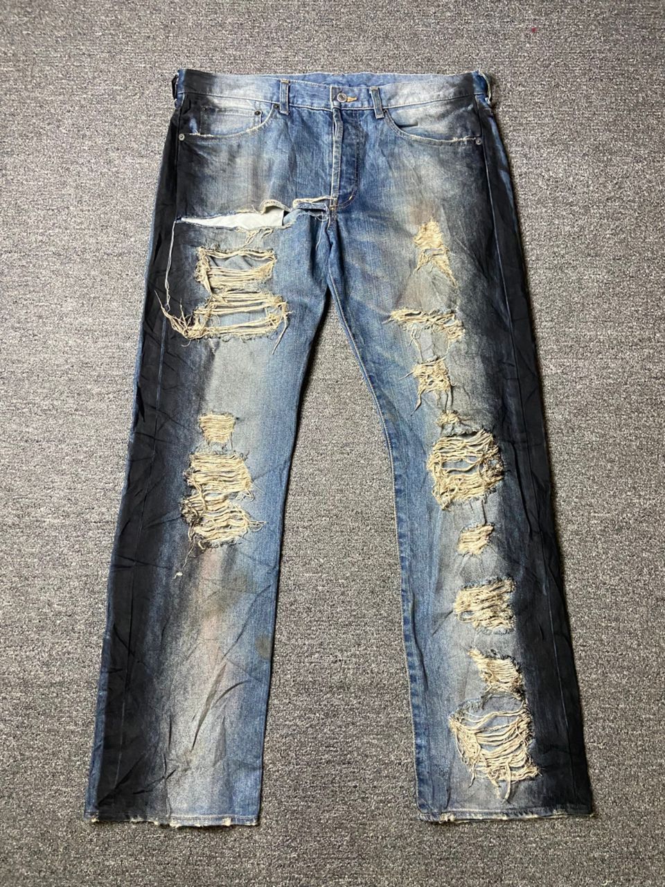 Takeo Kikuchi × Vintage Vintage Takeo Kikuchi Selvedge Ripped Jeans (123) Size US 37 - 1 Thumbnail