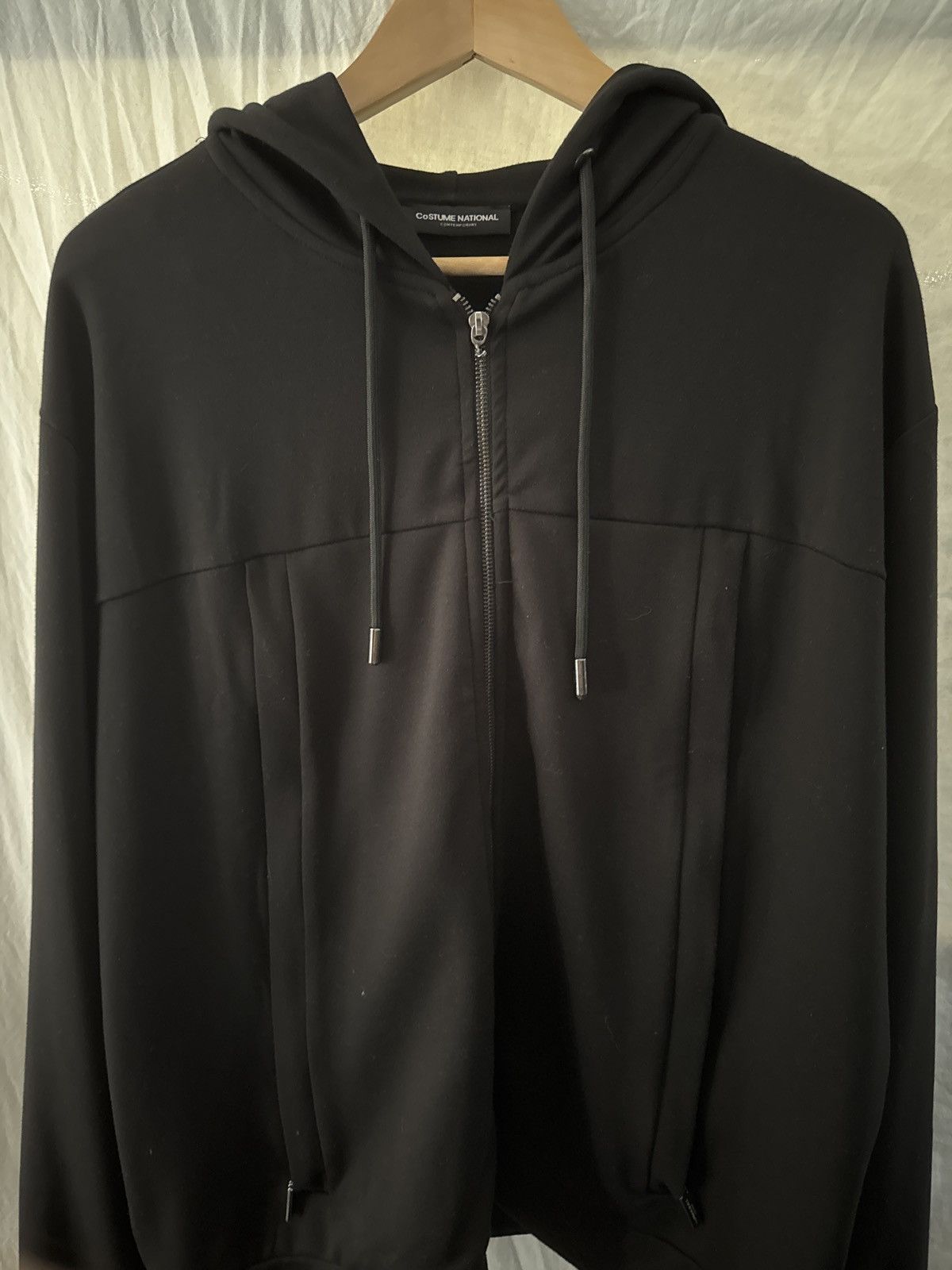 Costume National Costume national black extended pocket embroidery hoodie Size US L / EU 52-54 / 3 - 1 Thumbnail