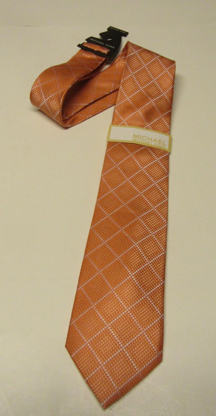Michael Kors Michael Kors Necktie Tie Orange Diamond Pattern New NWT Size ONE SIZE - 1 Thumbnail