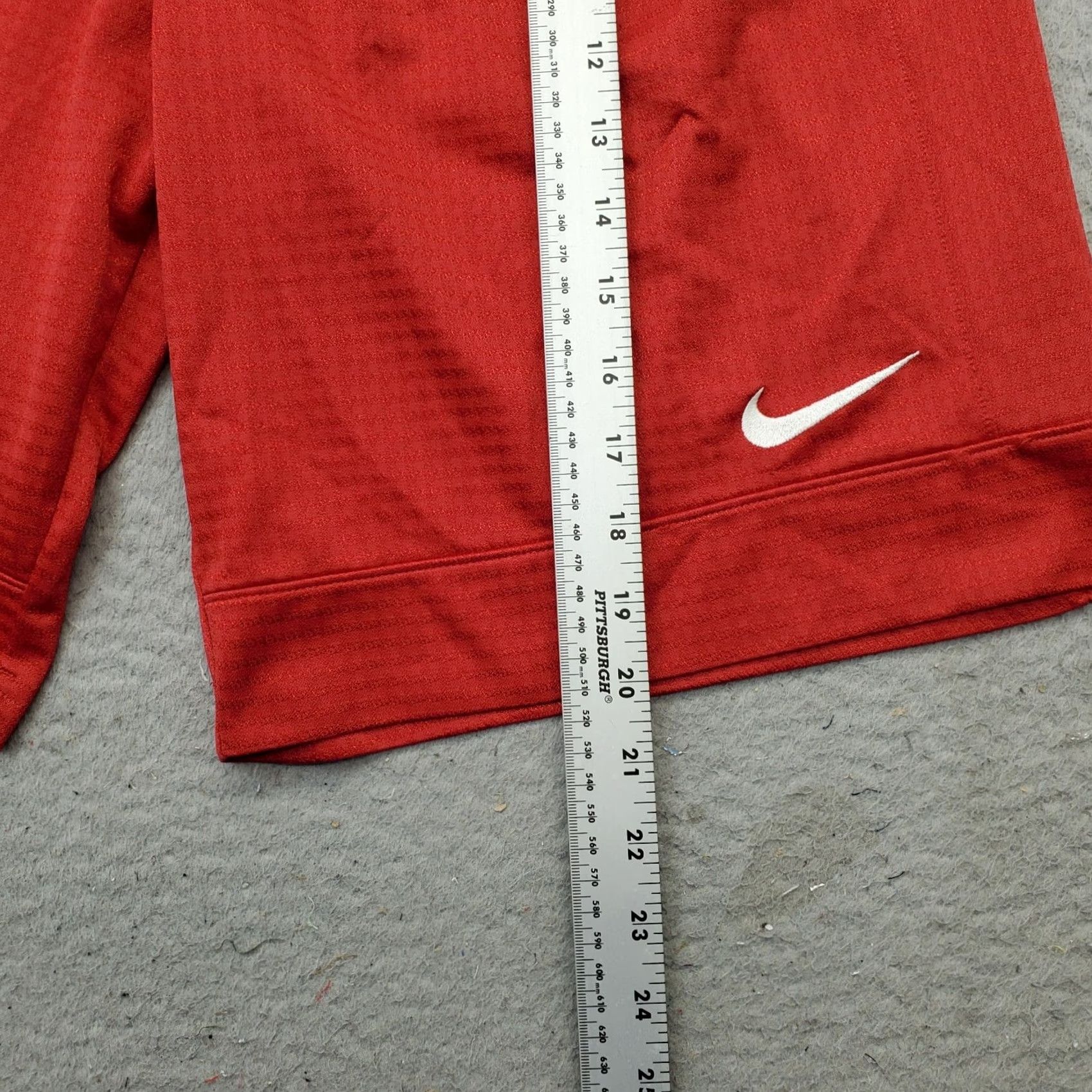 Nike Nike Activewear Shorts Mens M Red Solid Elastic Pull On Swoosh Logo Size US 31 - 3 Thumbnail
