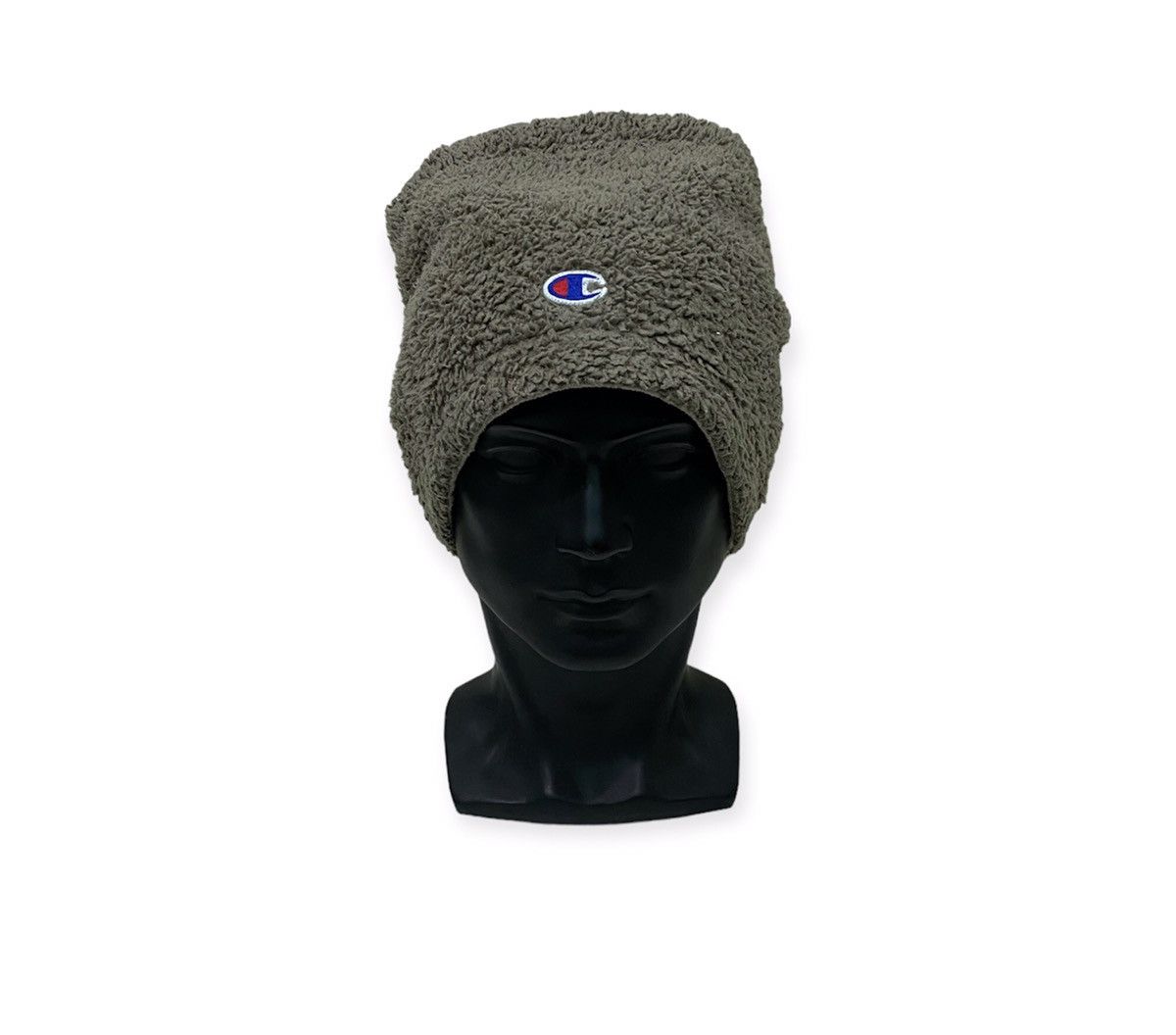 image of Champion Small Logo Fleece Neck Gaiter/ Beanie Hat in Brown, Men's