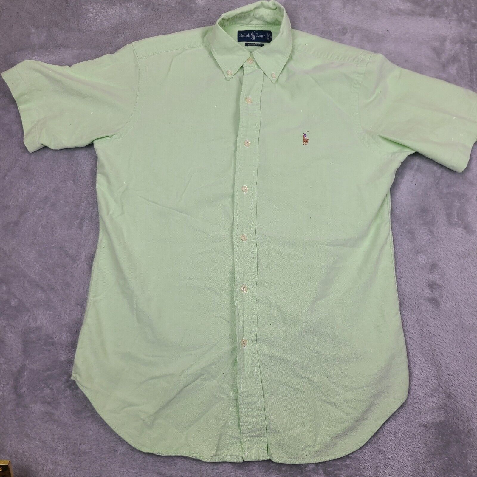 Polo Ralph Lauren Ralph Lauren Classic Fit Men's Short Sleeve Button Up Pistac Size US S / EU 44-46 / 1 - 1 Thumbnail