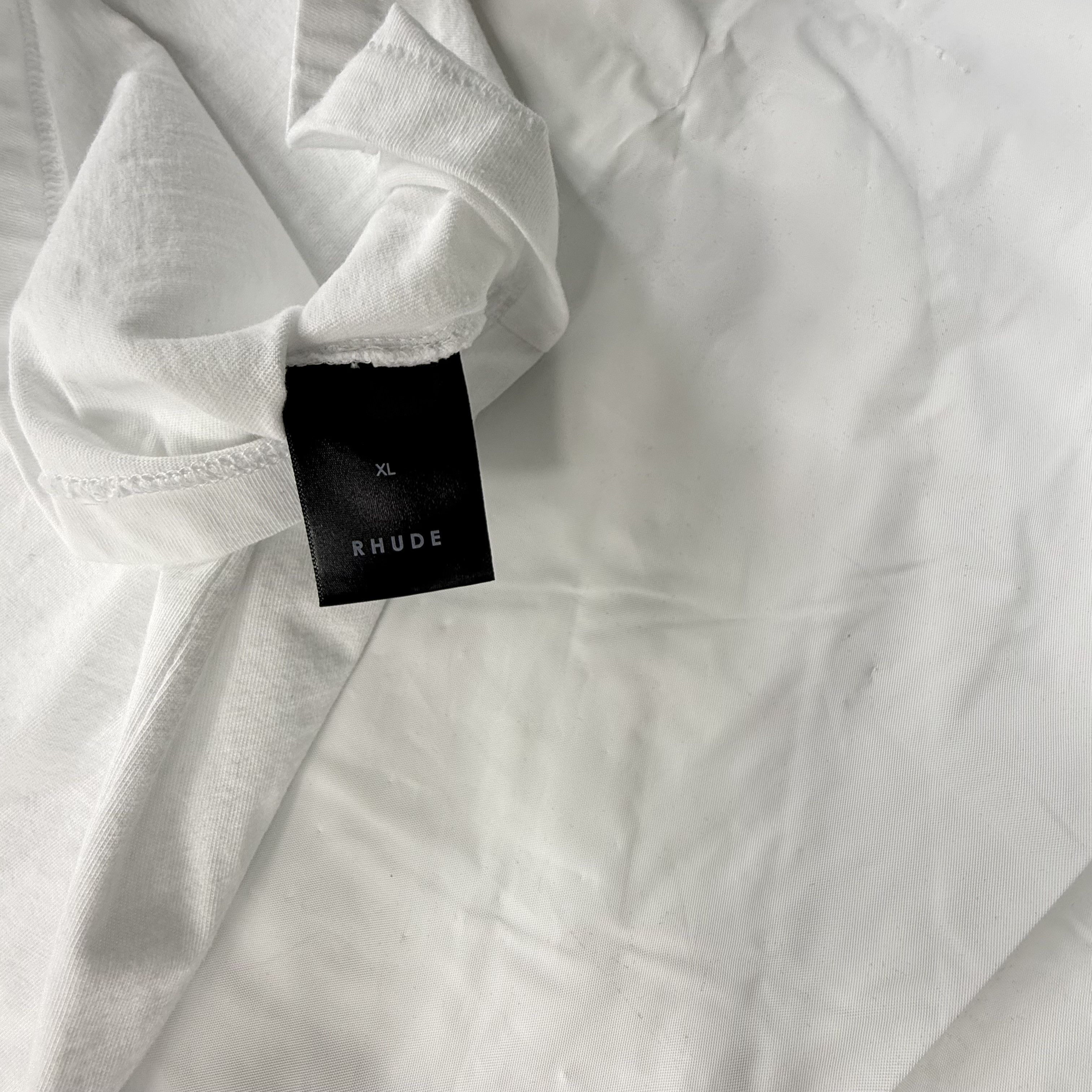 Rhude Rhude Mens Raglan Shirt White Burgundy XL Short Sleeve Size US XL / EU 56 / 4 - 4 Thumbnail