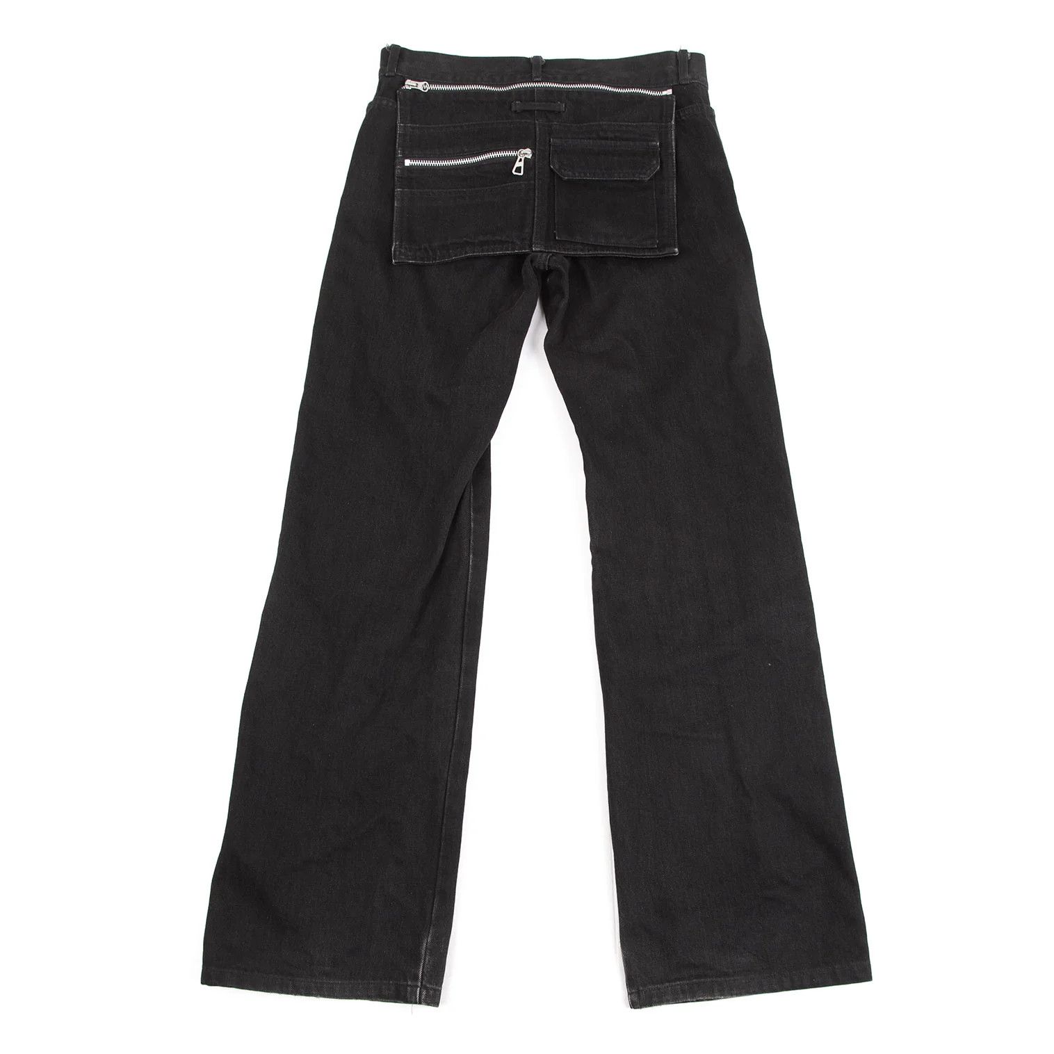 Jean Paul Gaultier Back Zip Pocket Design Denim Pants in Black Size 44 Size US 28 / EU 44 - 1 Thumbnail