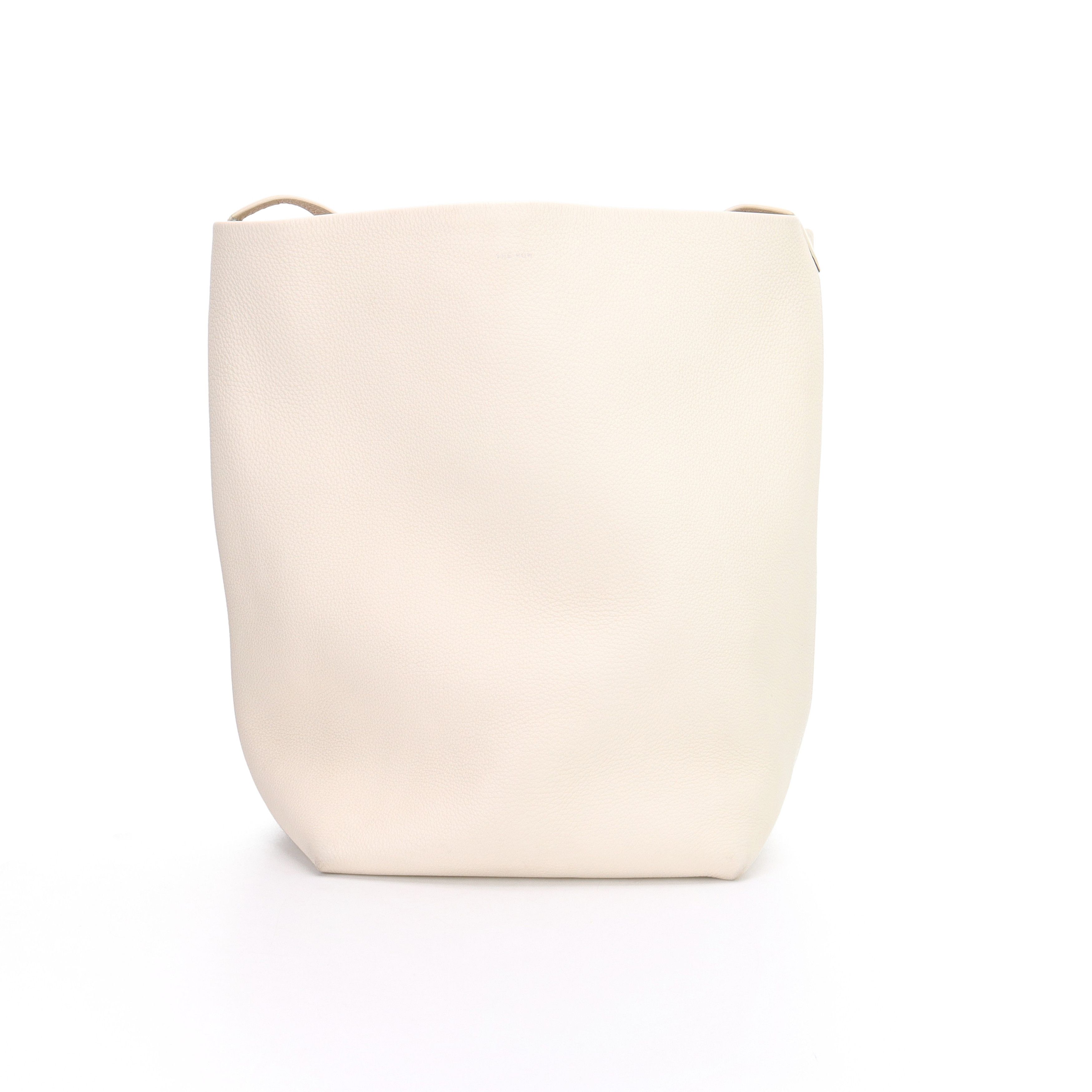 The Row The Row Off-White Leather Bucket Bag Size ONE SIZE - 1 Thumbnail