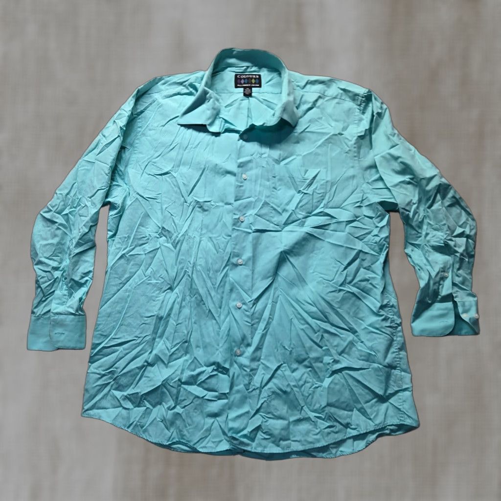 Alexander Julian Alexander Julian Colours Blue Long Sleeve Button-Up Shirt XL Adults Mens Size US XL / EU 56 / 4 - 1 Thumbnail