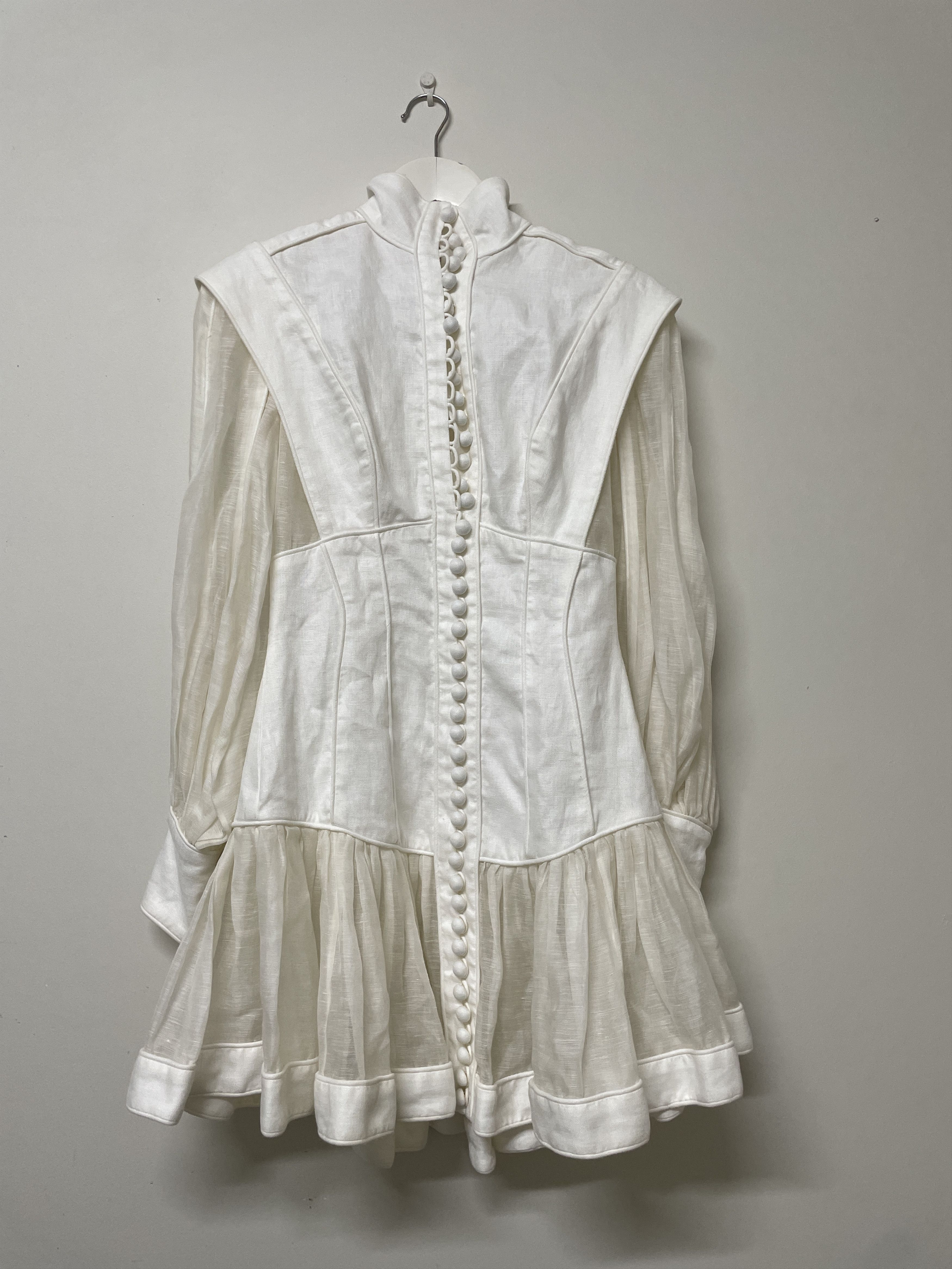 Zimmermann GLASSY LONG SLEEVED MINI DRESS | Grailed