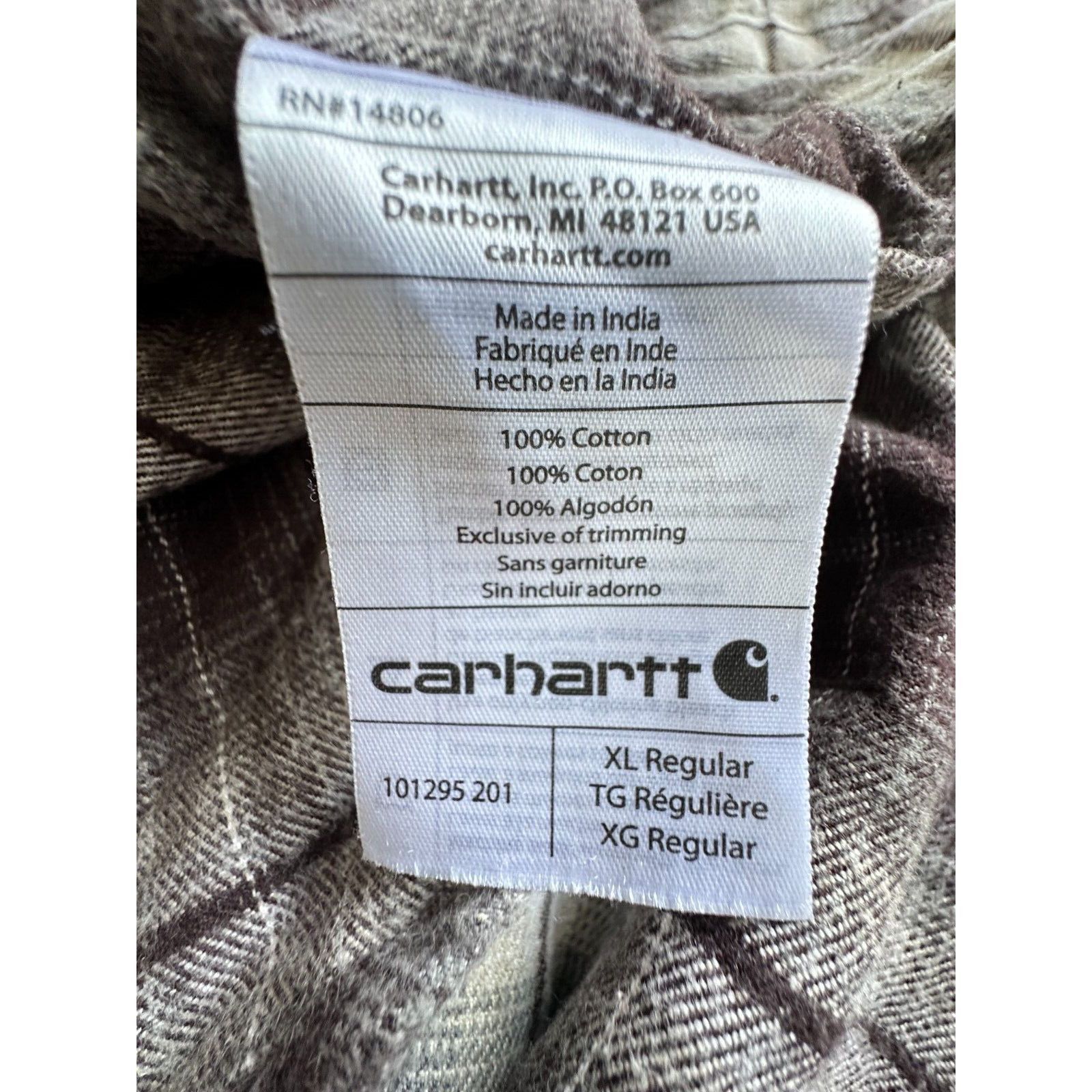 Carhartt Carhartt Relaxed Fit Plaid Flannel Shirt men size XL Cotton Size US XL / EU 56 / 4 - 9 Thumbnail