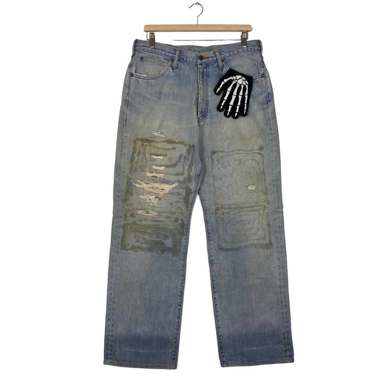 Japanese Brand 🔥True Vintage 70’s Wrangler Distressed Denim Jeans Size US 34 / EU 50 - 2 Thumbnail