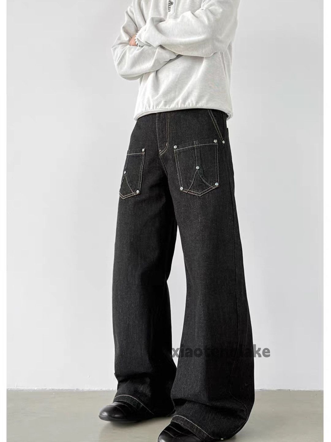 Jean xtl vintage loose baggy skate hiphop flared cargo jeans Size US 32 / EU 48 - 7 Thumbnail